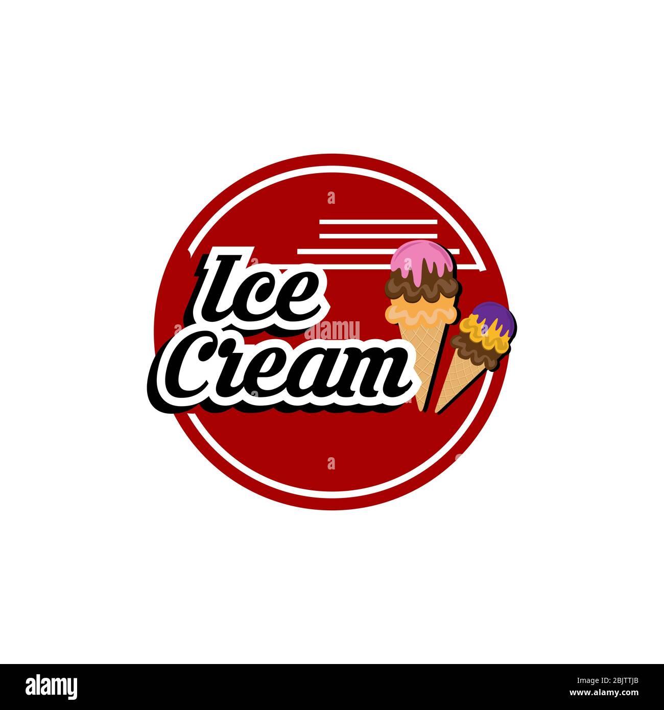 Ice cream logo hi-res stock photography and images - Alamy
