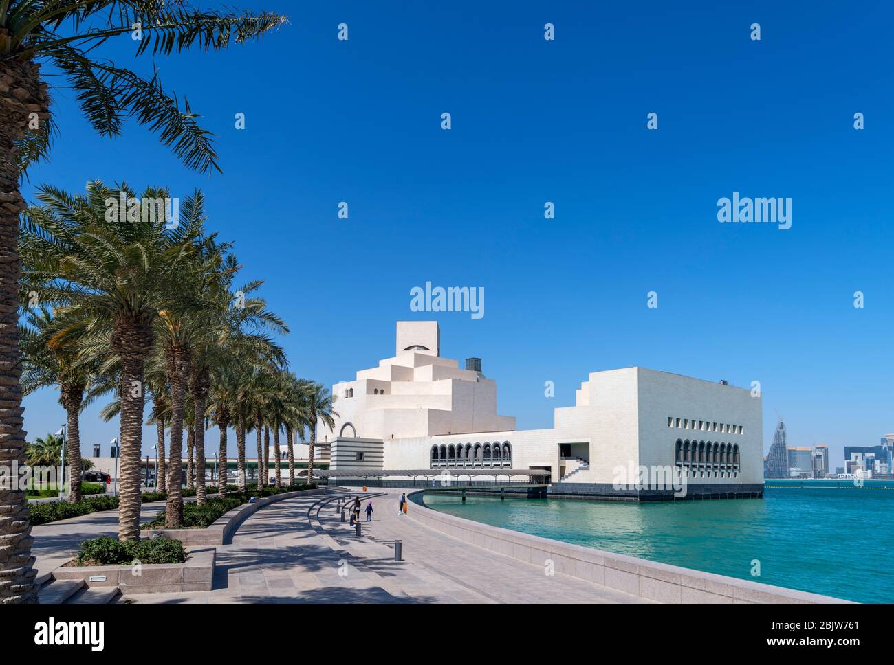 The Museum of Islamic Art from MIA Park, Doha, Qatar, Middle East Stock Photo