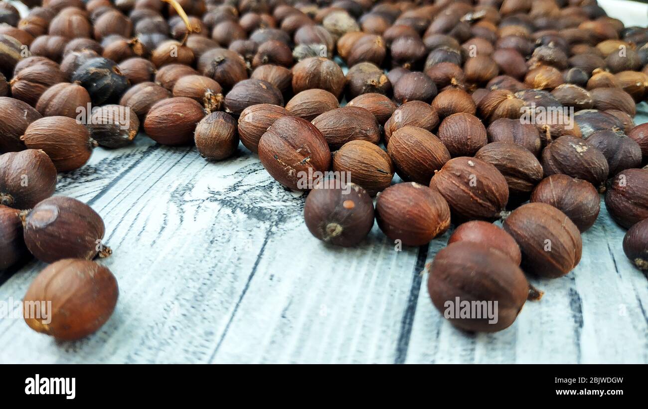 Unprocessed coffee beans, still pure Stock Photo