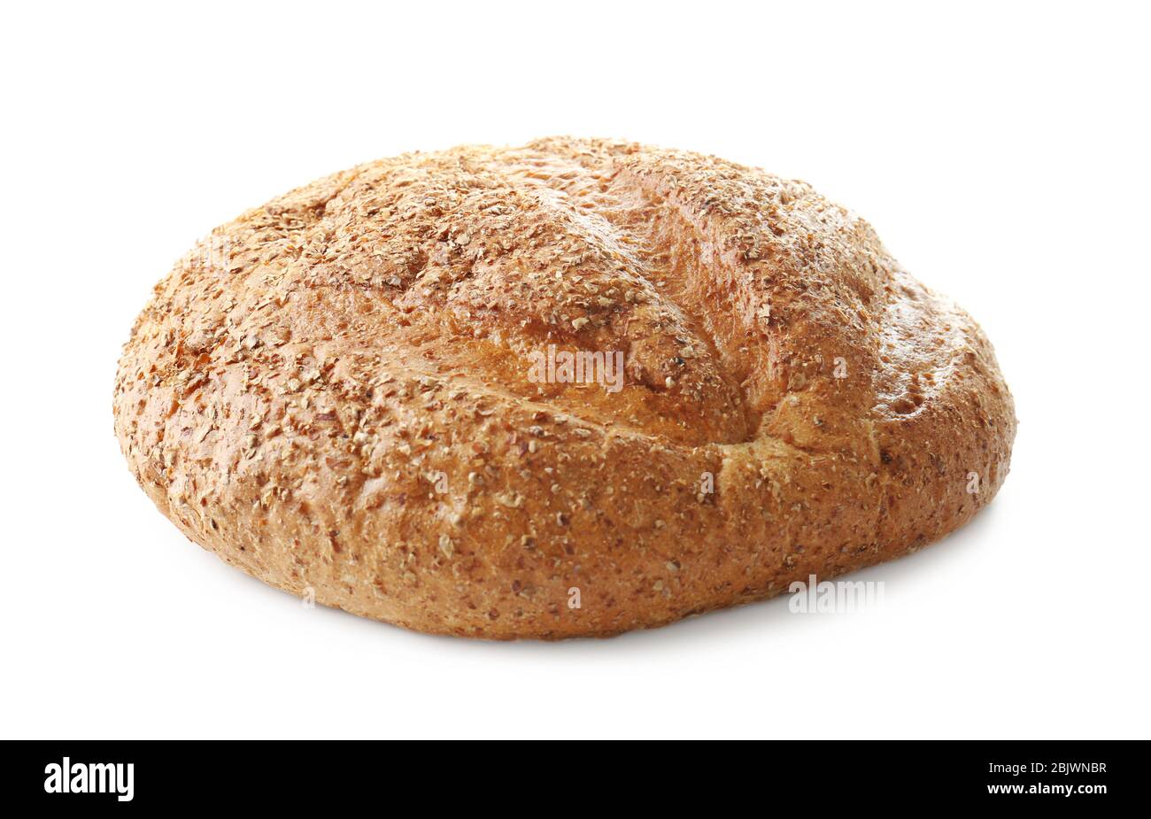 Loaf of freshly baked bread on white background Stock Photo - Alamy