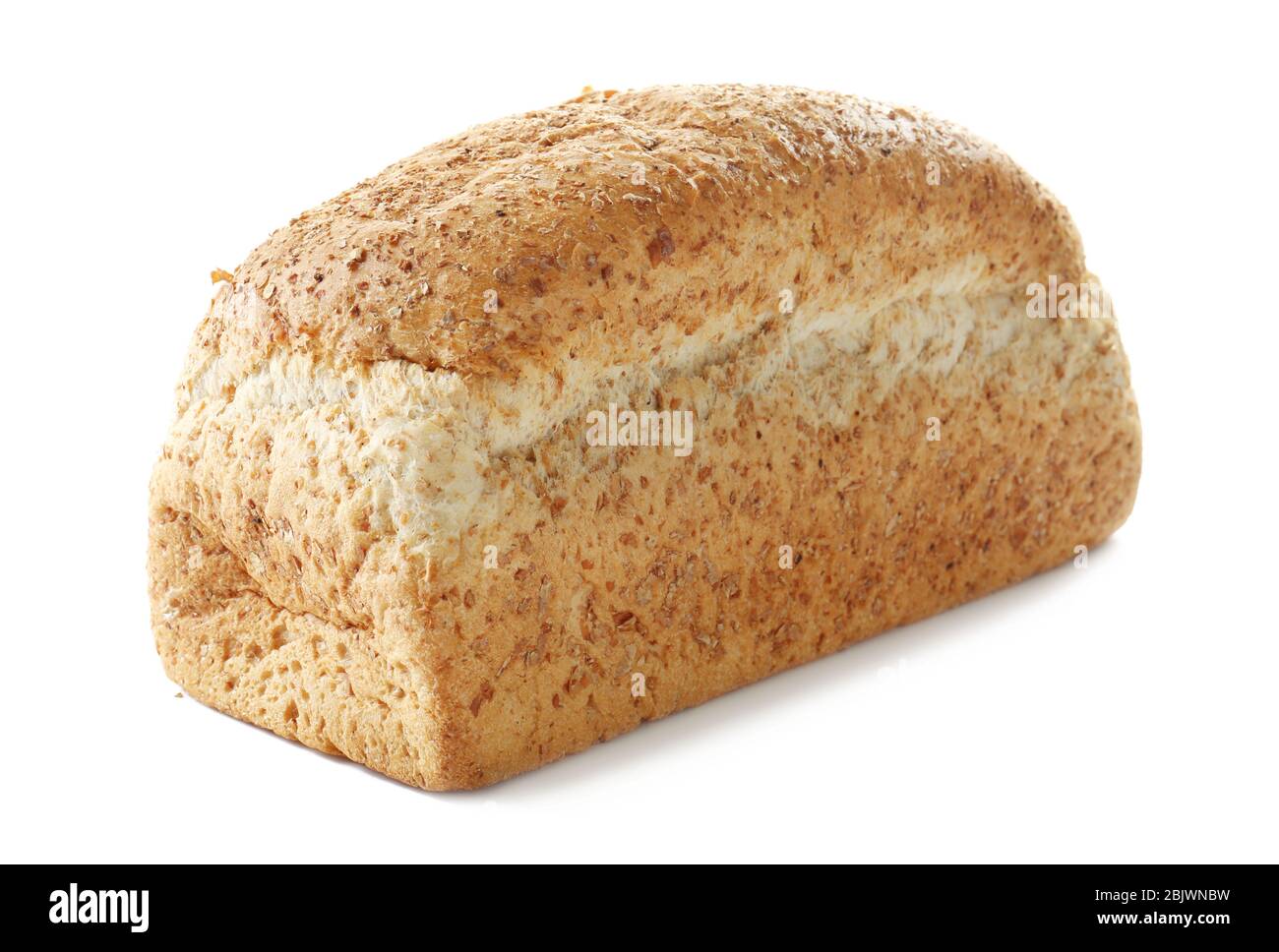Loaf of freshly baked bread on white background Stock Photo - Alamy