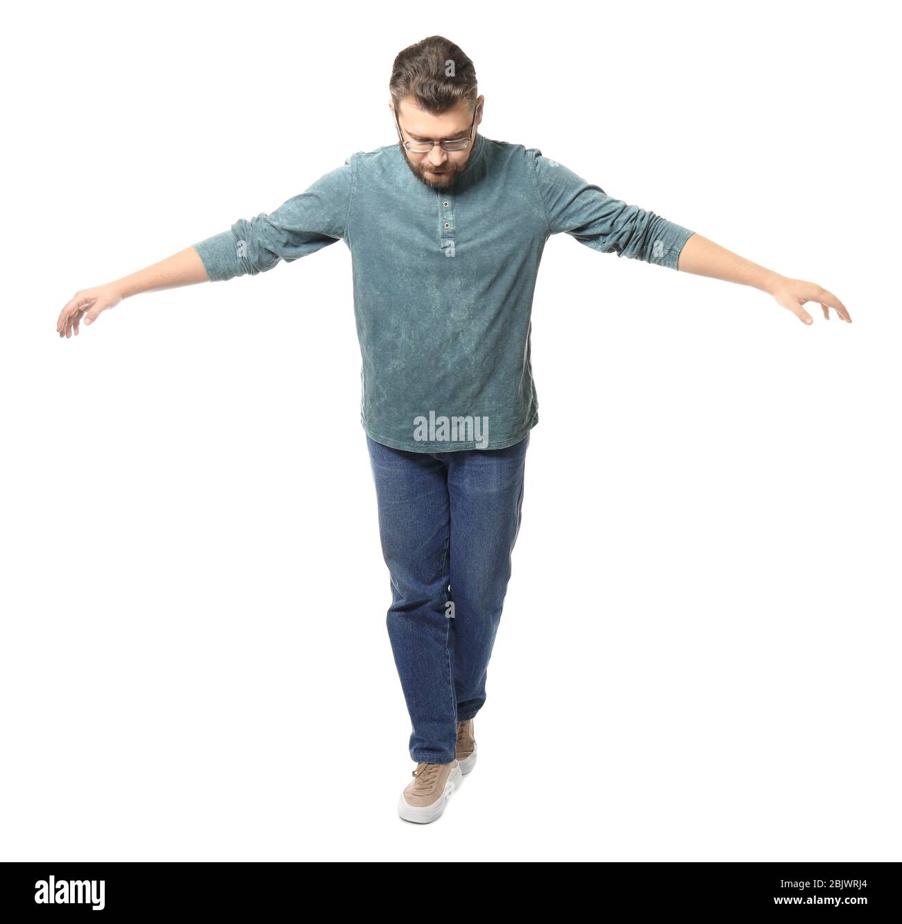 Man balancing life work Cut Out Stock Images & Pictures - Alamy