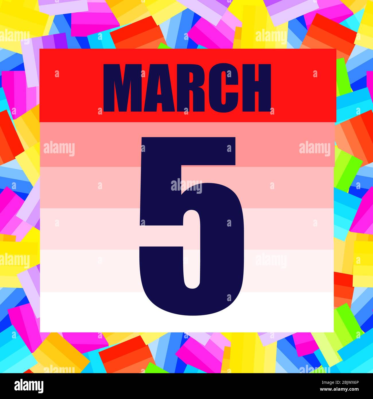 March 5 icon. For planning important day. Banner for holidays and ...