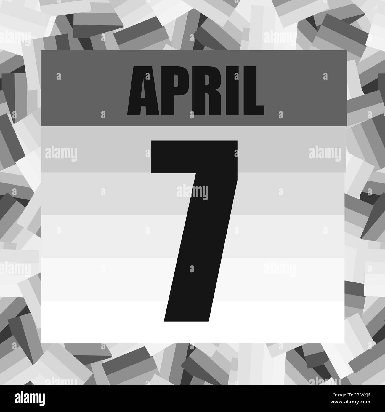 April 7 icon. For planning important day. April 7th. Banner for