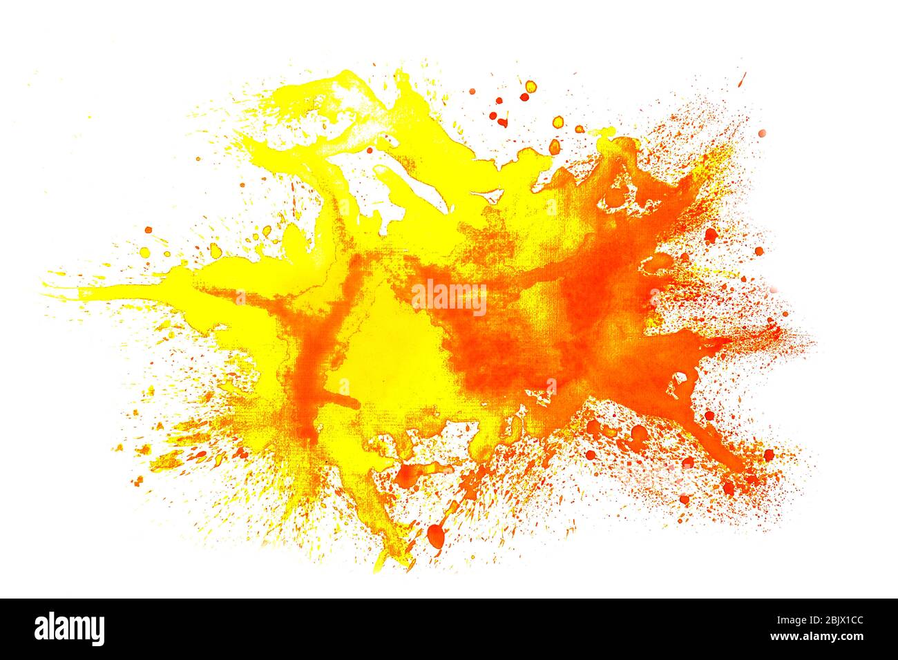 Watercolor splash on white background. Celebration of Holi festival Stock  Photo - Alamy