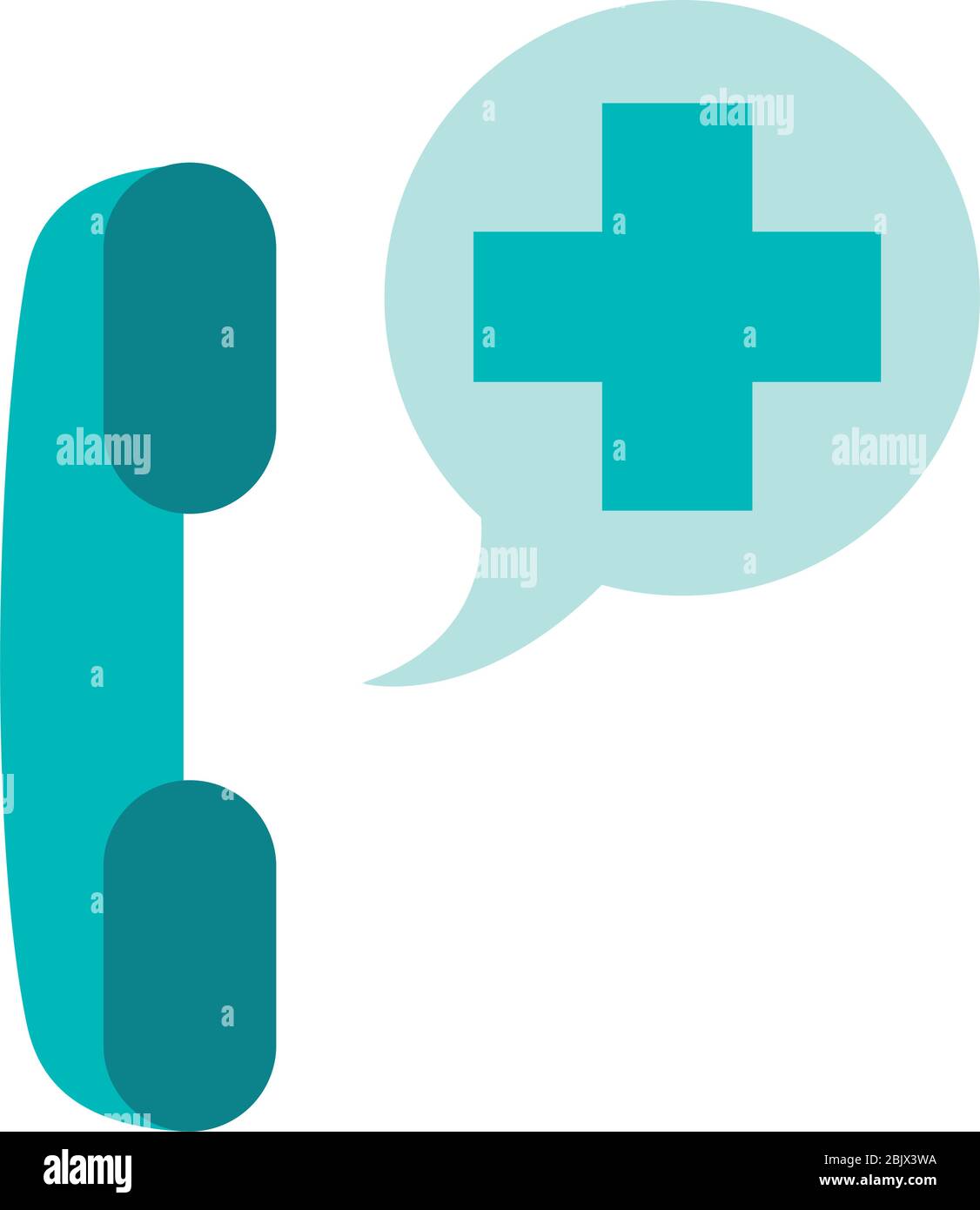 telephone help line health care equipment medical vector illustration ...