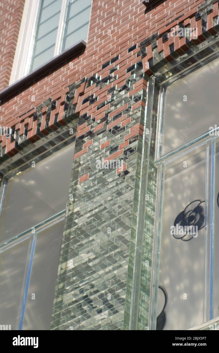 Chanel store in Amsterdam, details of the glass facade; Project by MVRDV  Stock Photo - Alamy