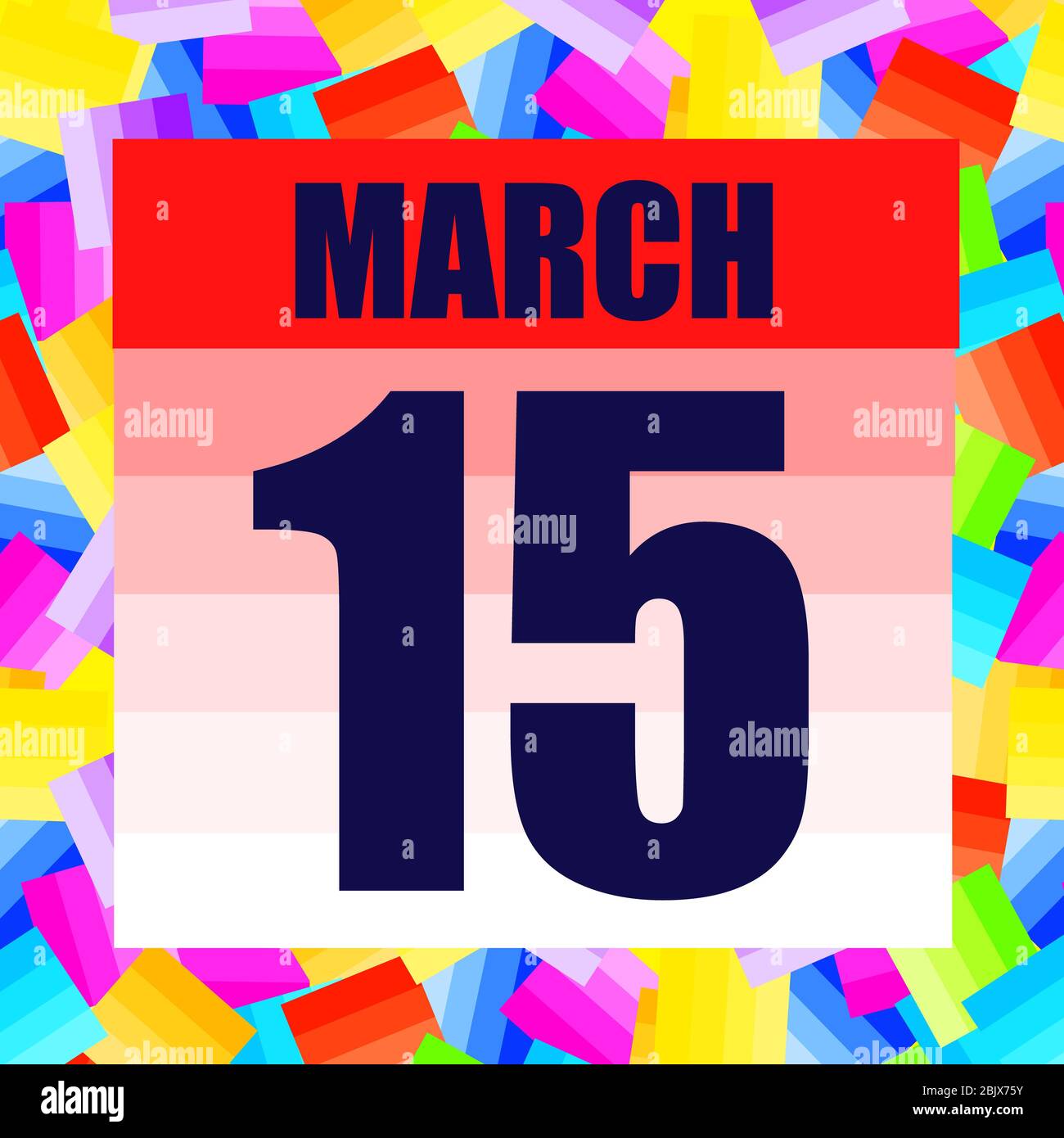 March 15 icon. For planning important day. Banner for holidays and