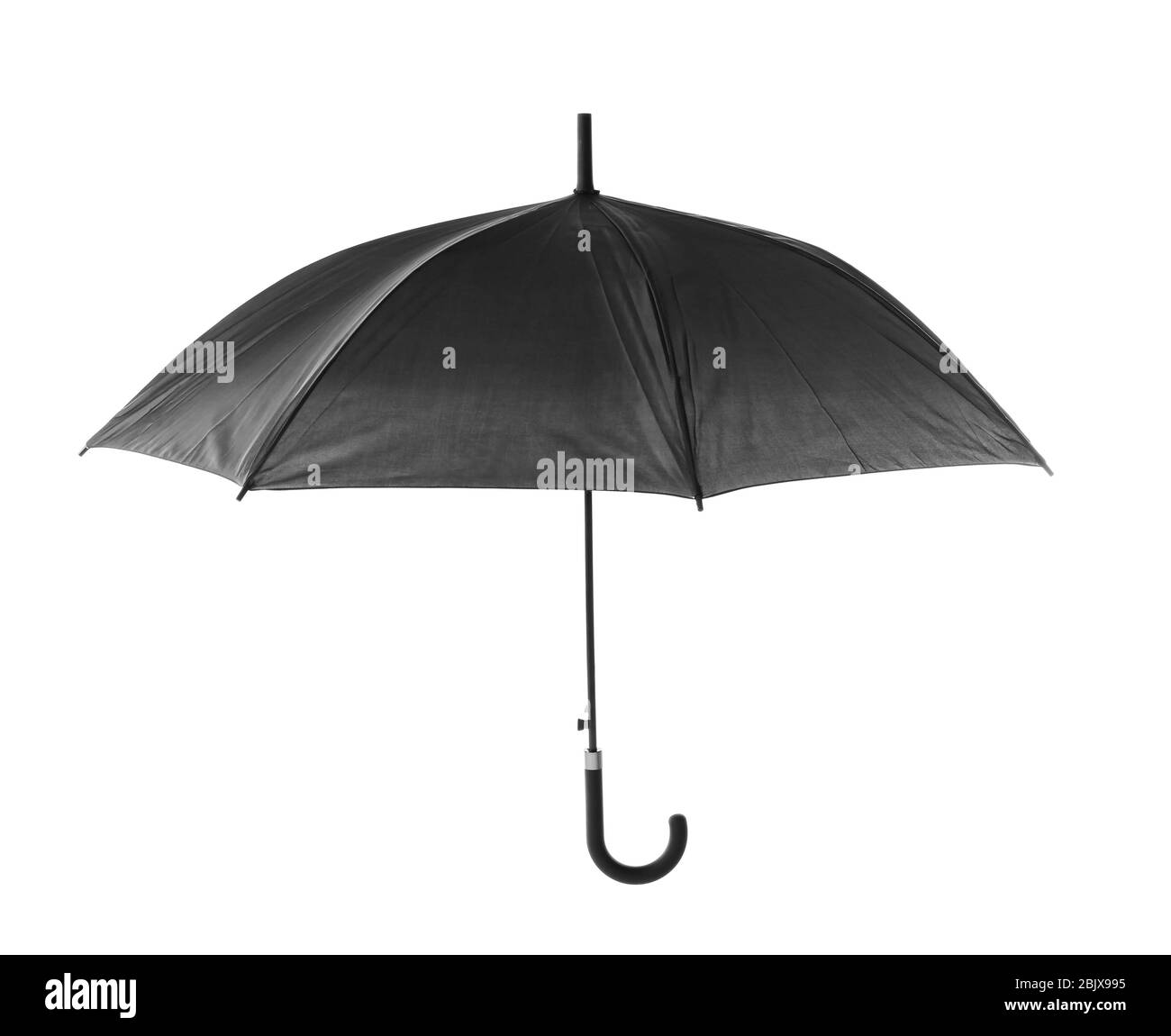 Black umbrella on white background Stock Photo Alamy
