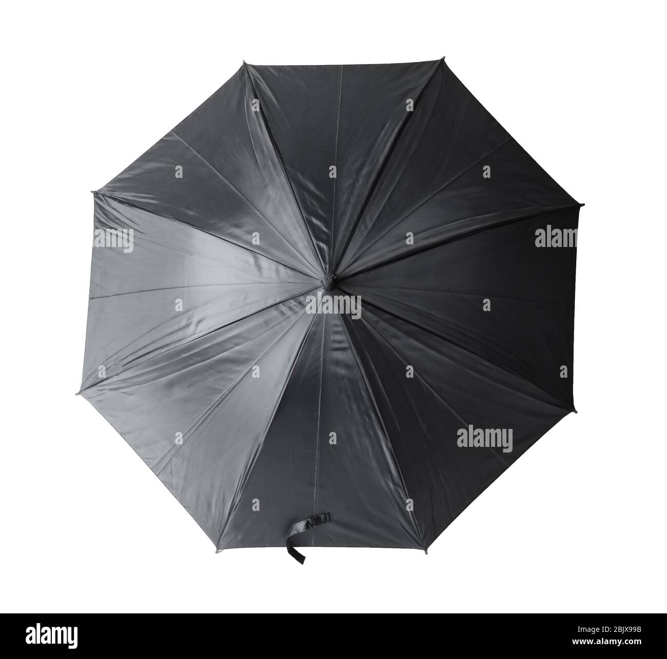 Black umbrella on white background Stock Photo
