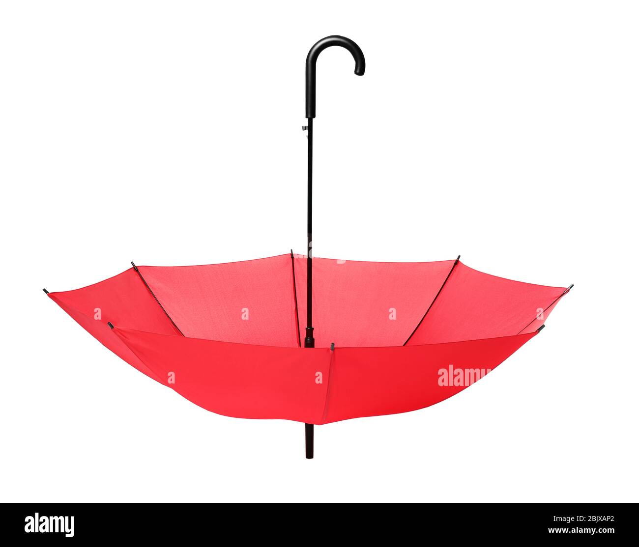 Stylish red umbrella on white background Stock Photo - Alamy