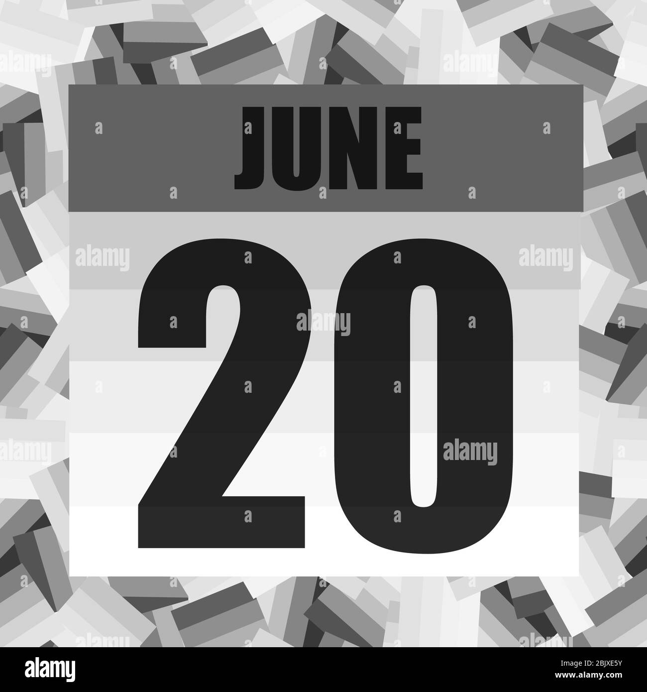 June 20 icon. For planning important day. Banner for holidays and special days. June 20th icon