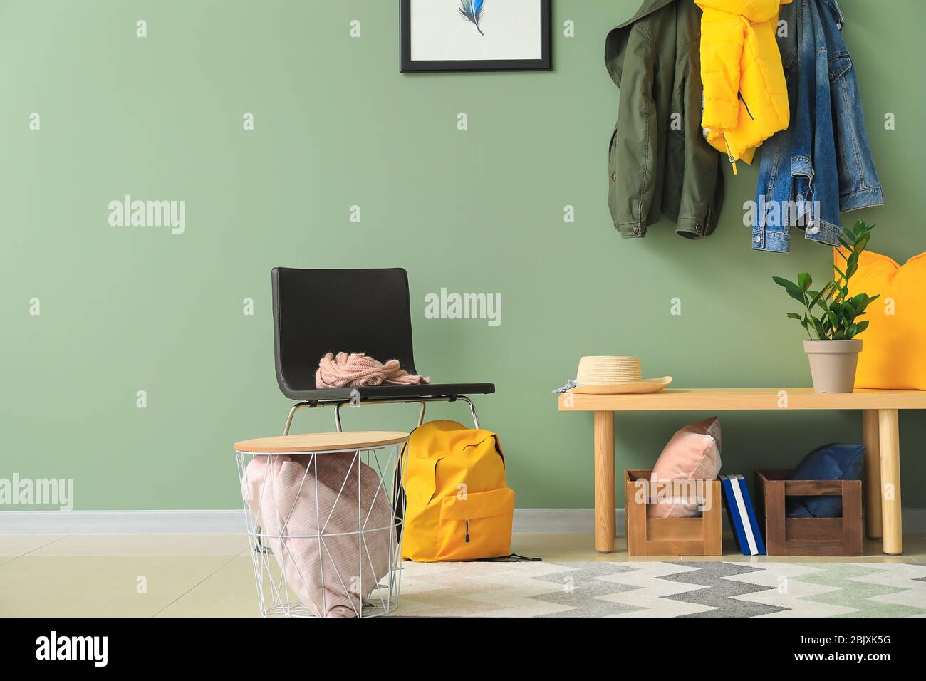 Stylish interior of modern hall Stock Photo - Alamy