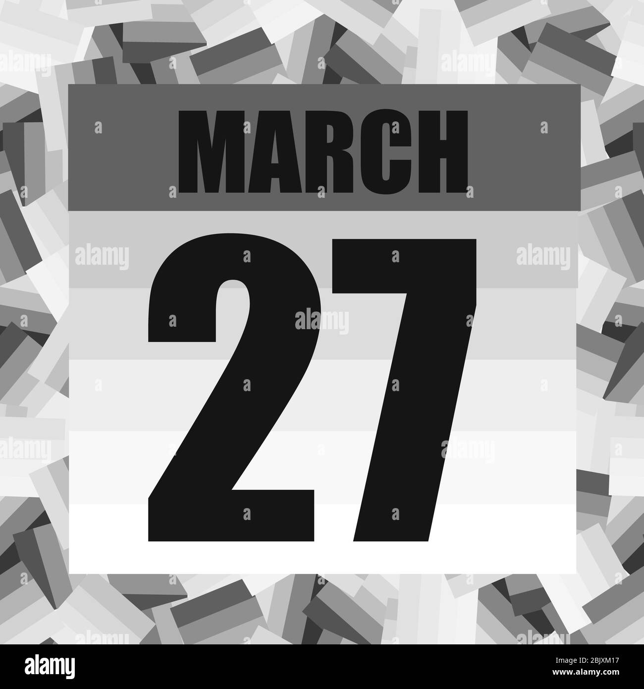 March 27 icon. For planning important day. Banner for holidays and