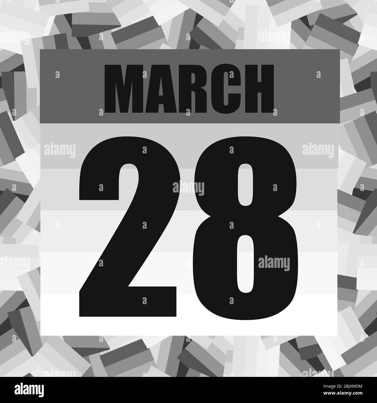 March 28 icon. For planning important day. Banner for holidays and