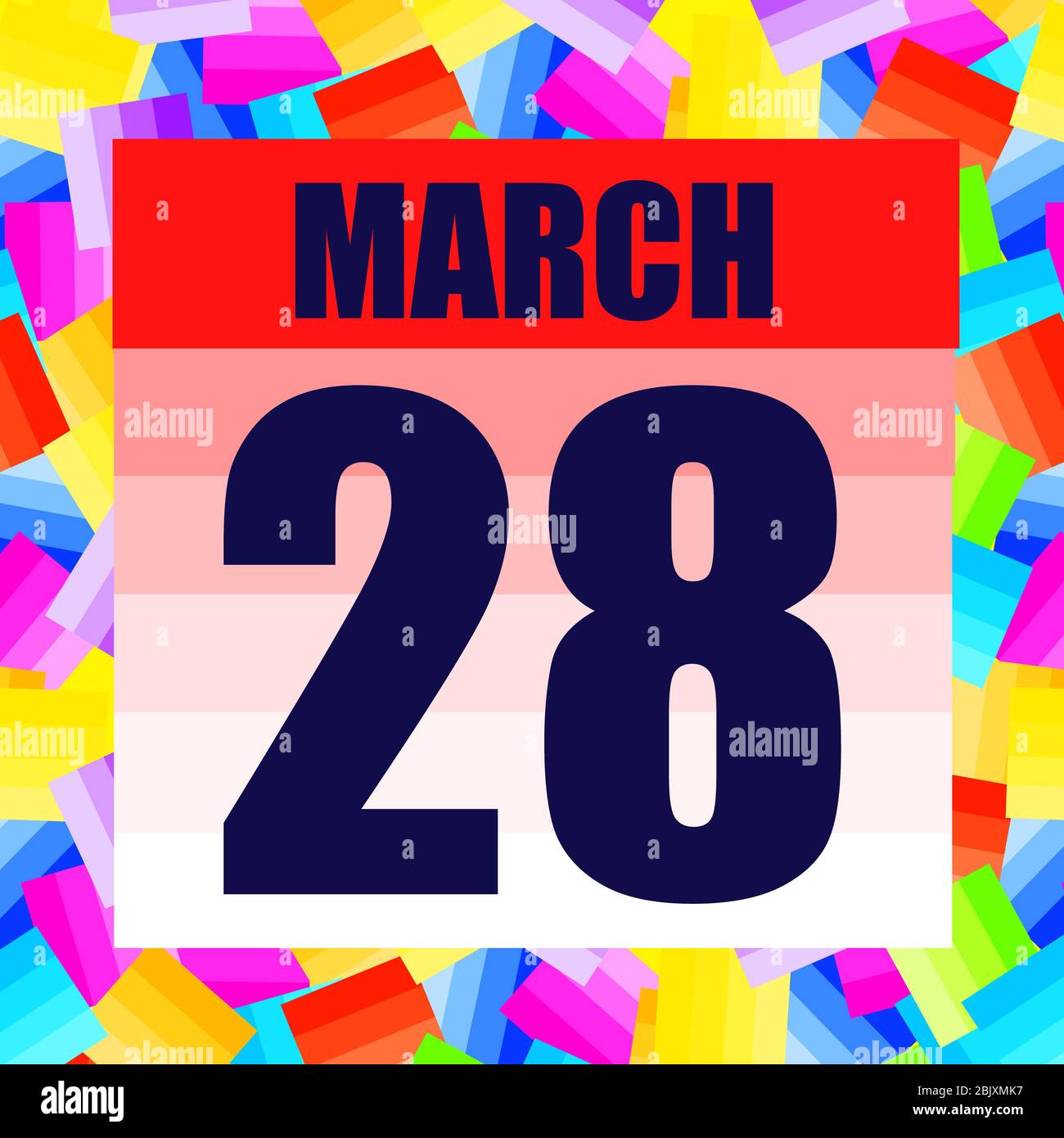 March 28 icon. For planning important day. Banner for holidays and