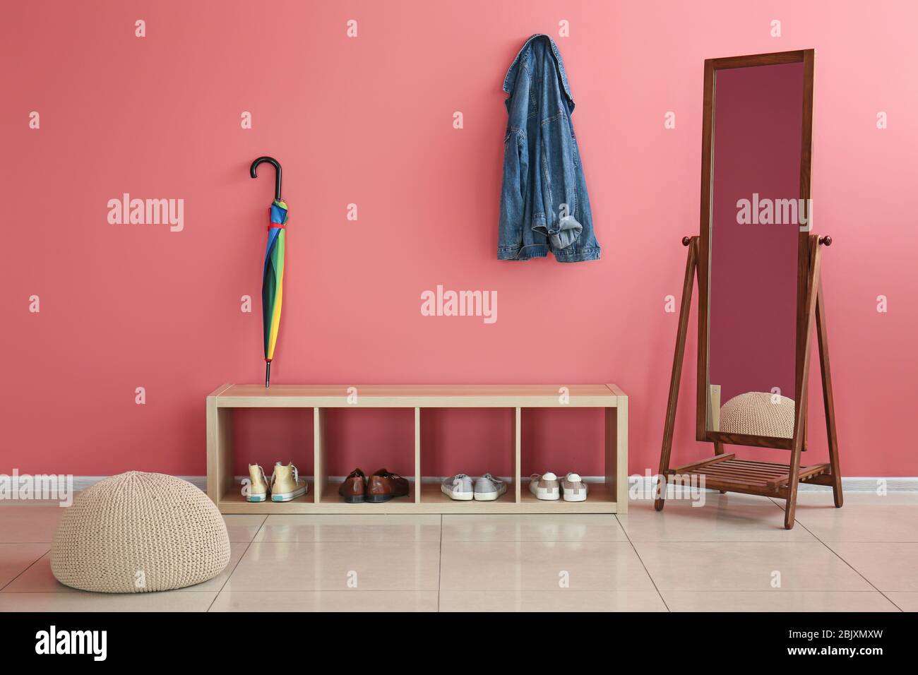 Stylish interior of modern hall Stock Photo - Alamy