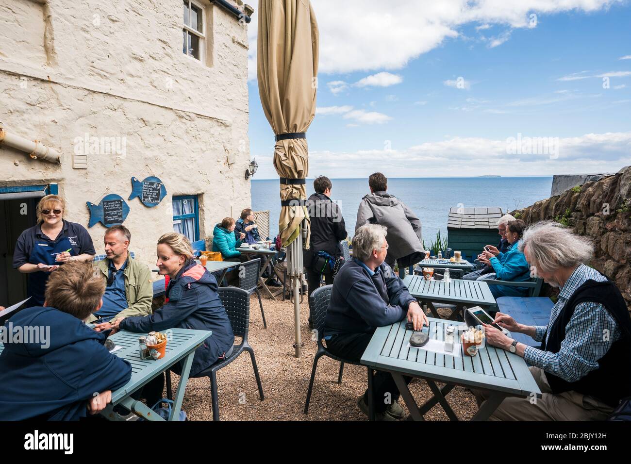 Coffee shop and bakery along the coast, Crail, Kingdom of Fife