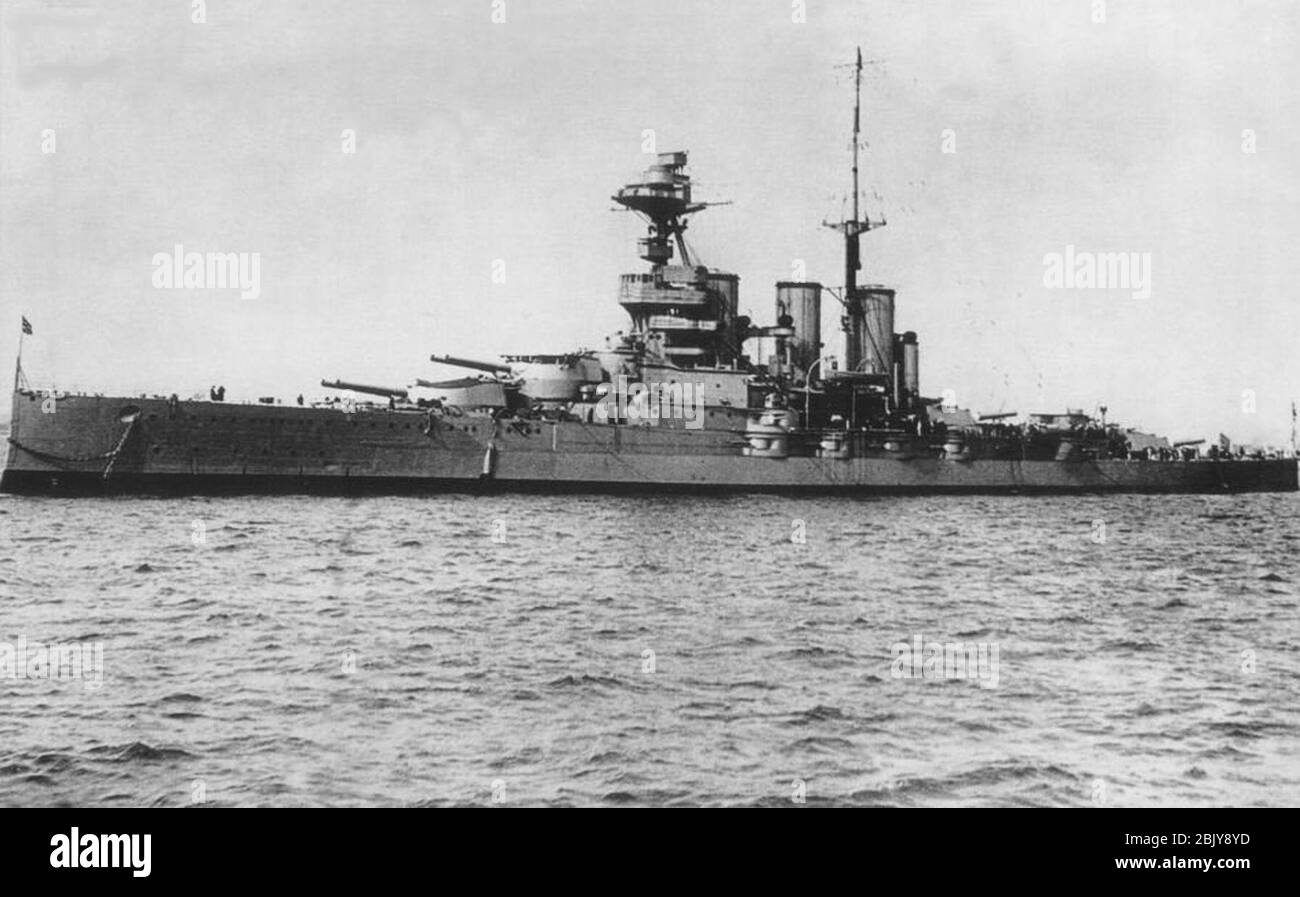 HMS Tiger (1913). Stock Photo