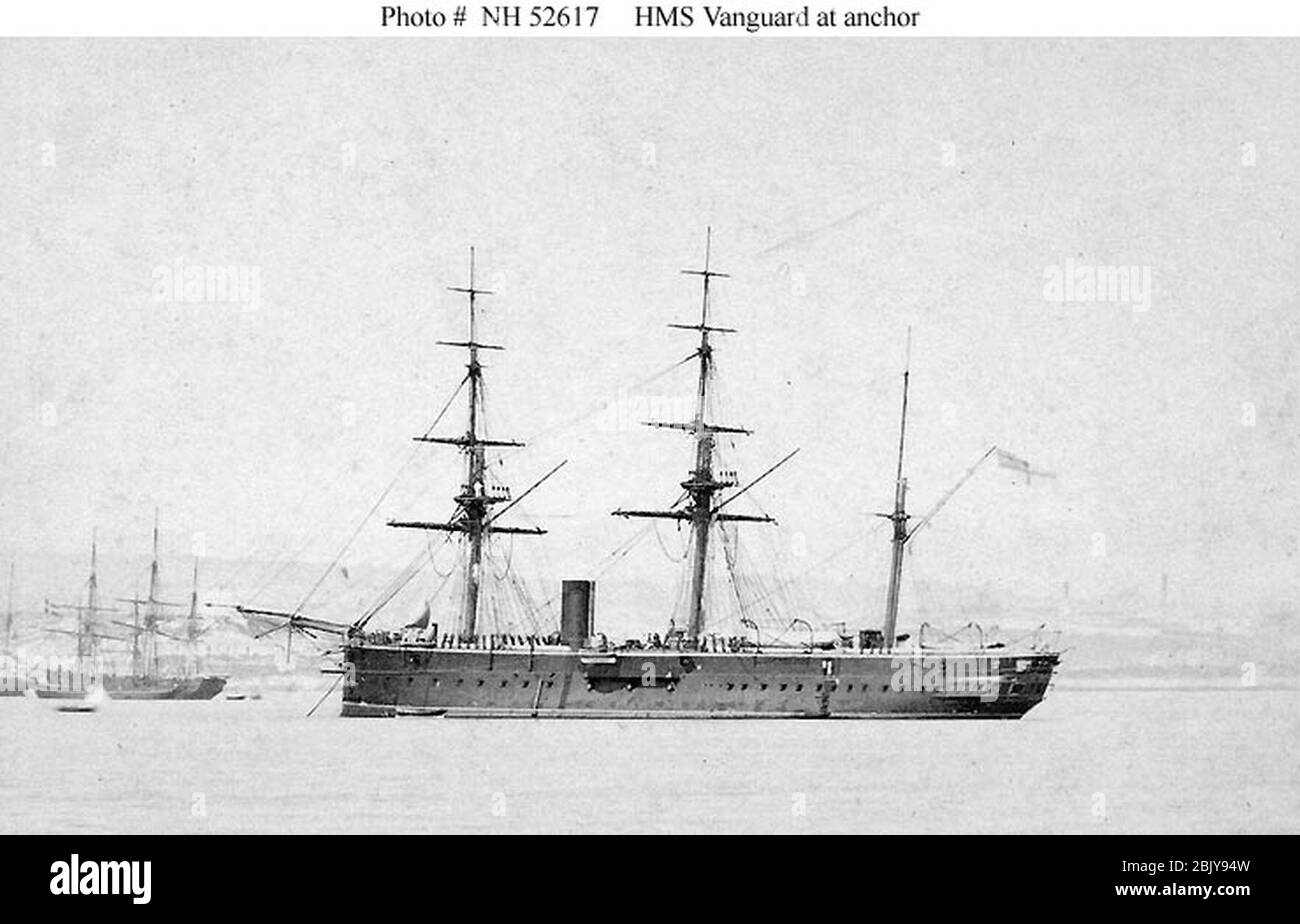 HMS Vanguard h52617. Stock Photo
