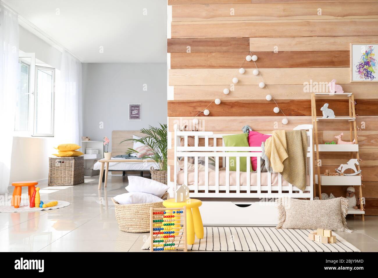 crib in living room