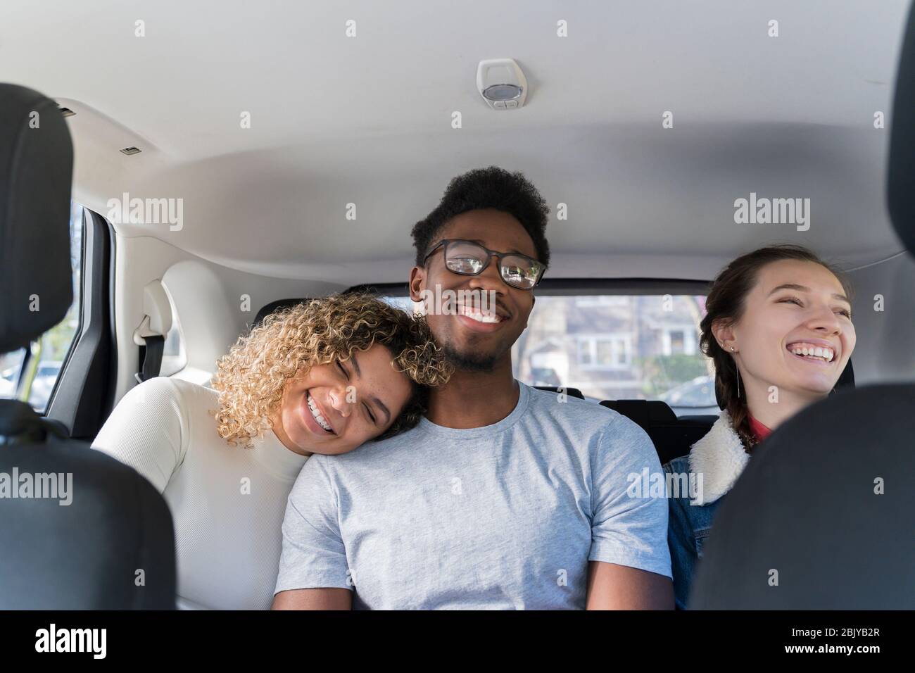 Friends on road trip togetherÂ Stock Photo