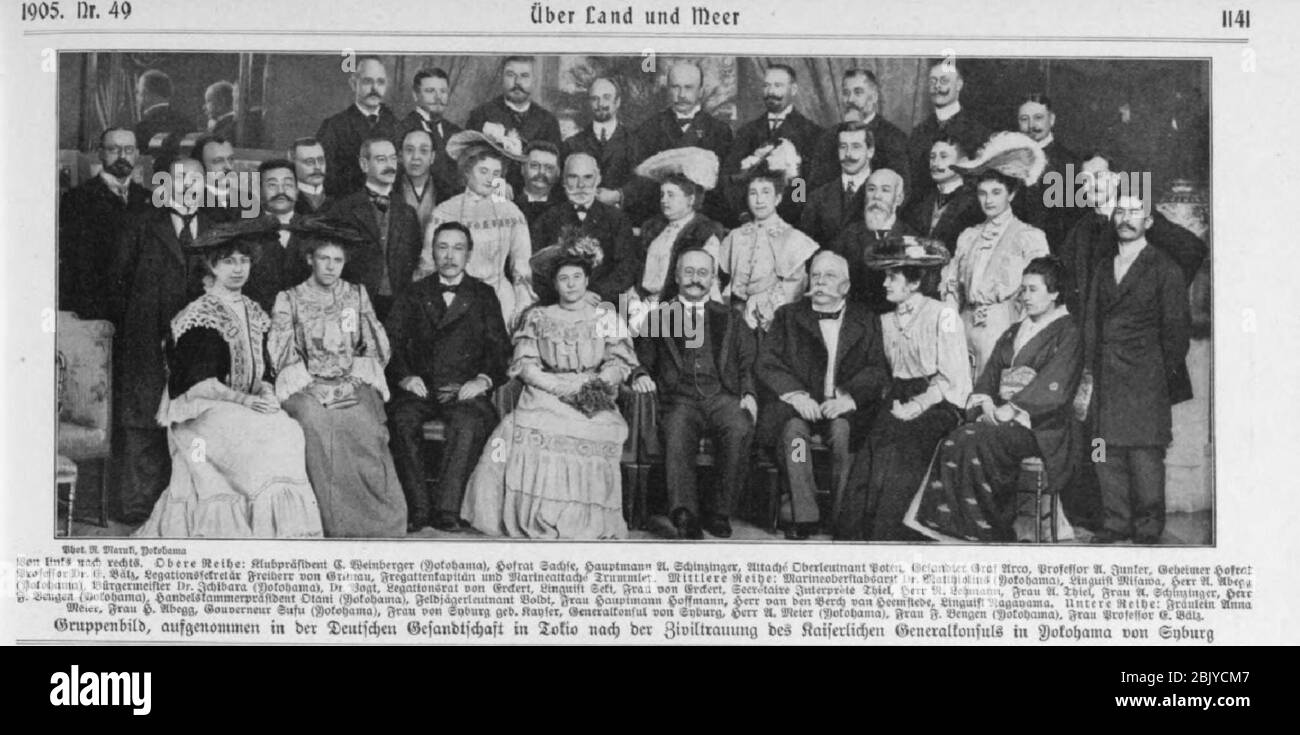 Hochzeitsbild syburg-1905. Stock Photo