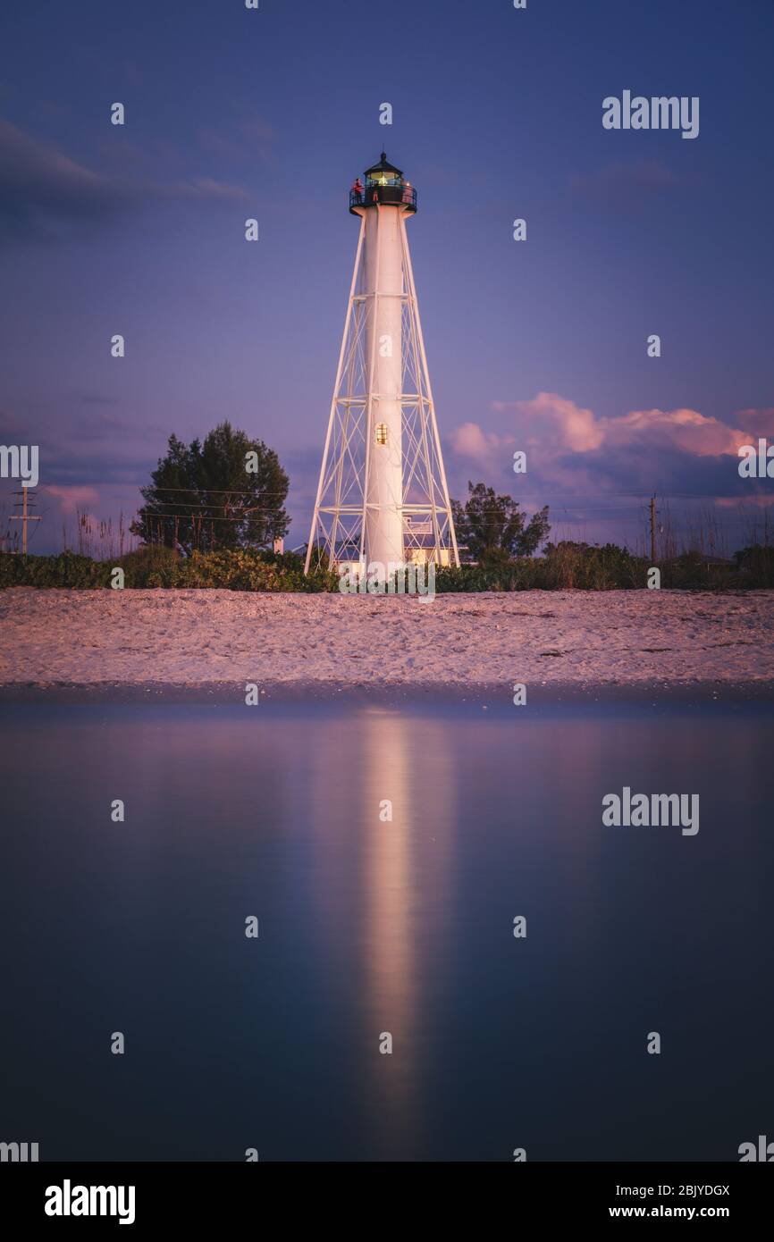 Gasparilla Island Lighthouse in Boca Grande. Boca Grande, Florida, USA
