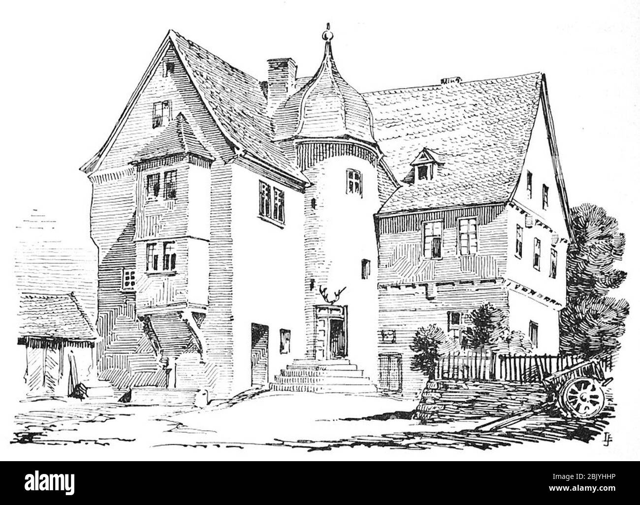 Hofhaus Langendernbach 1907. Stock Photo