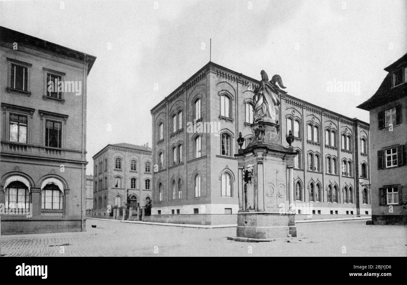 Hofstrasse Maxschule 1910. Stock Photo