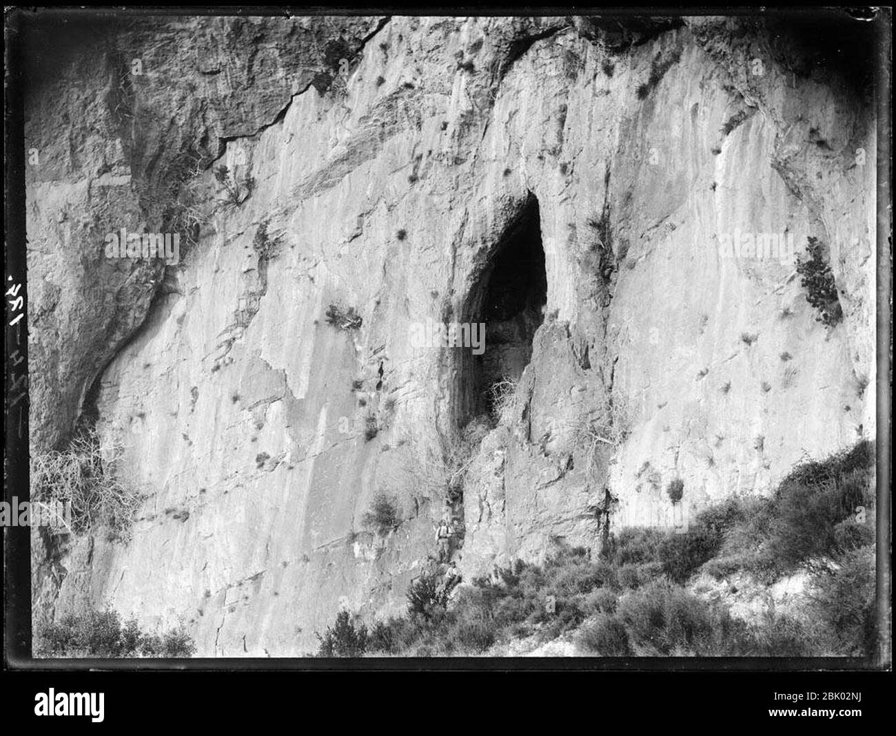 Home a la Cova Negra de Corsà en Àger. Stock Photo