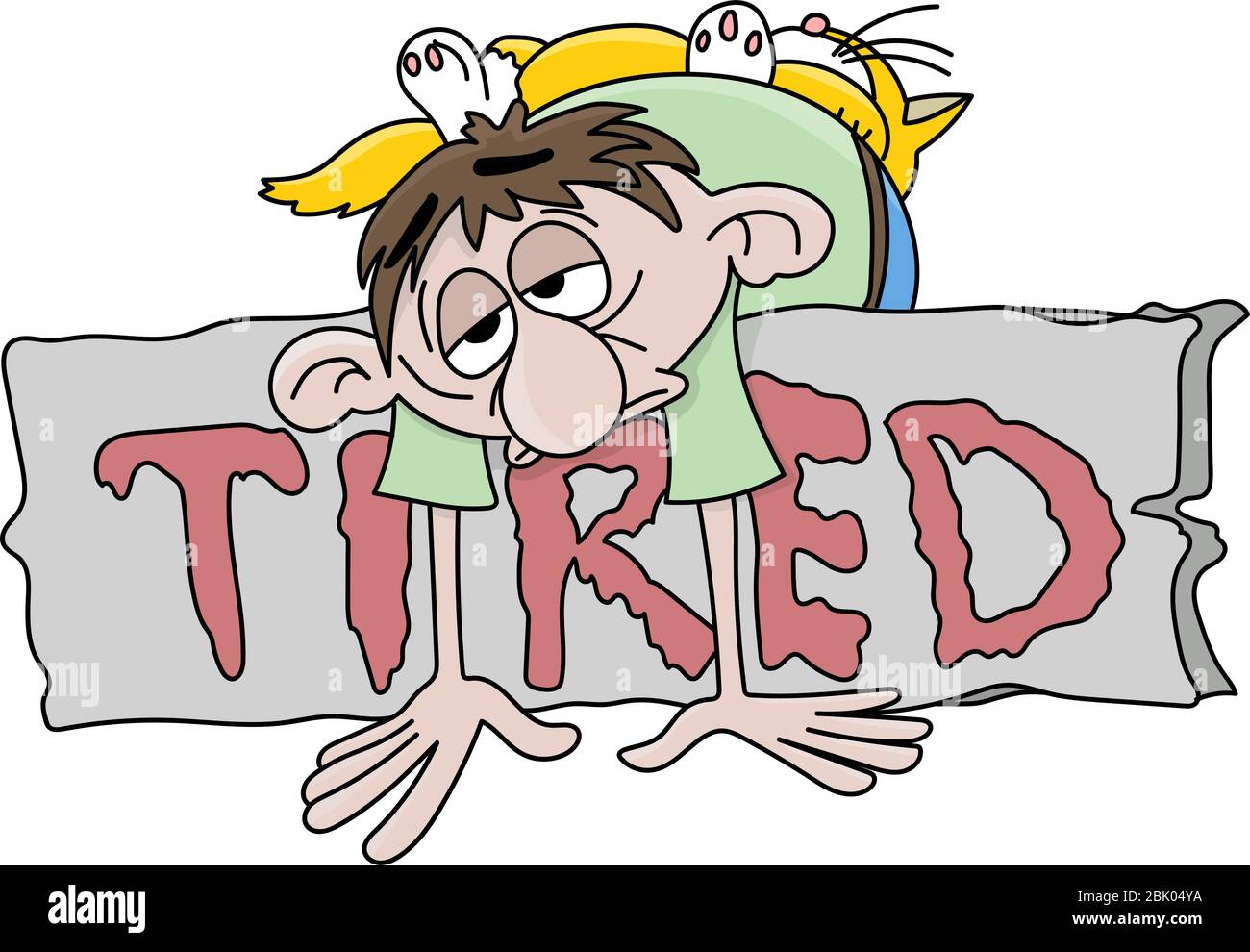Tired Cartoon Image