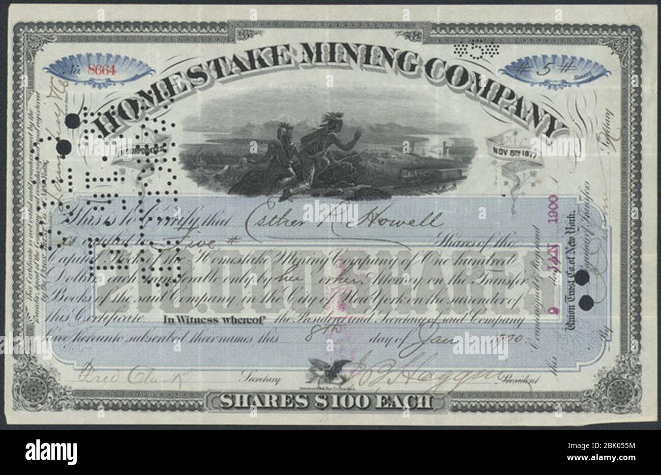 Homestake Mining Company 1900. Stock Photo