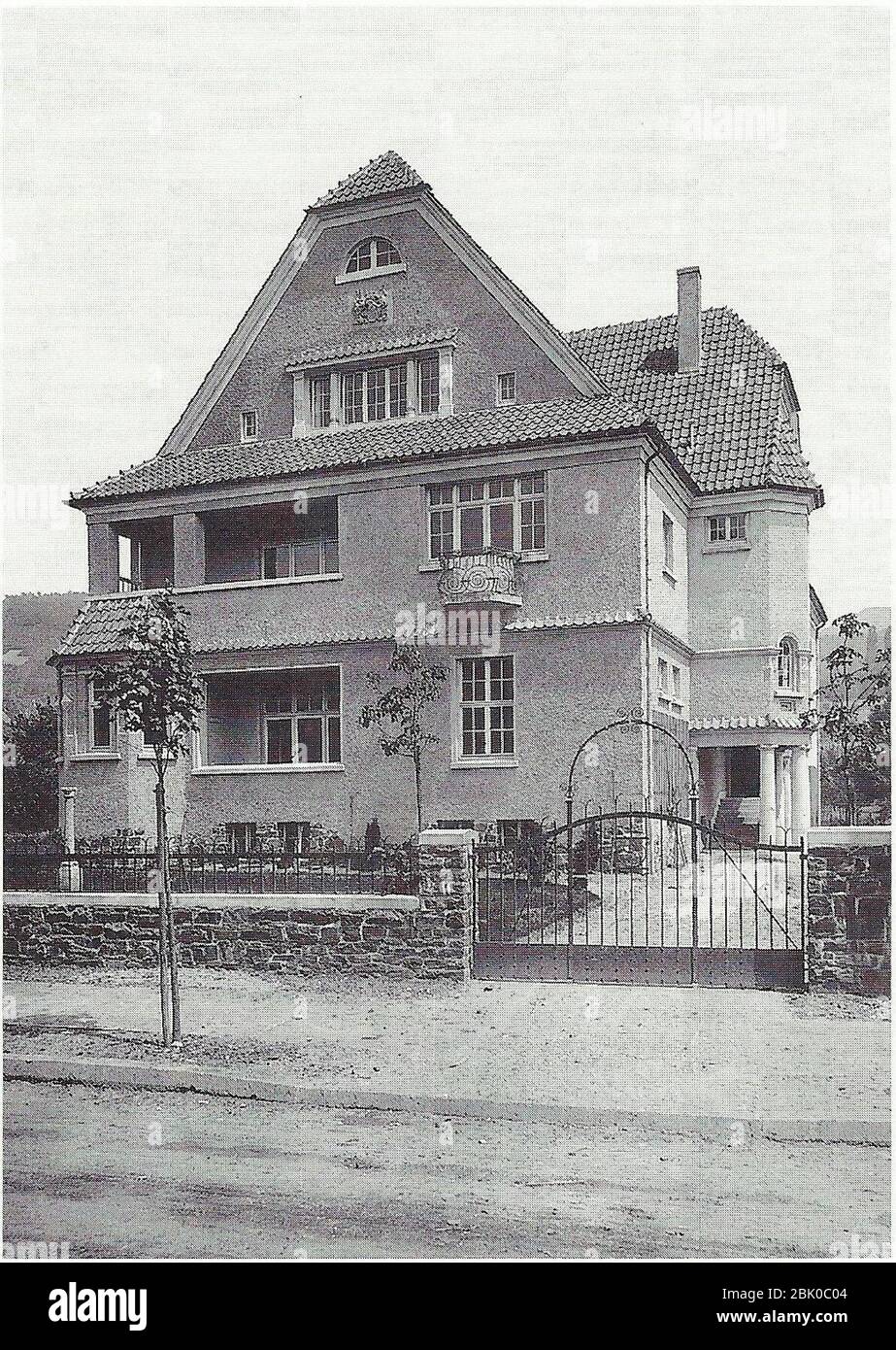 Honnef Landhaus von Kleist 1909 Straßenfront. Stock Photo