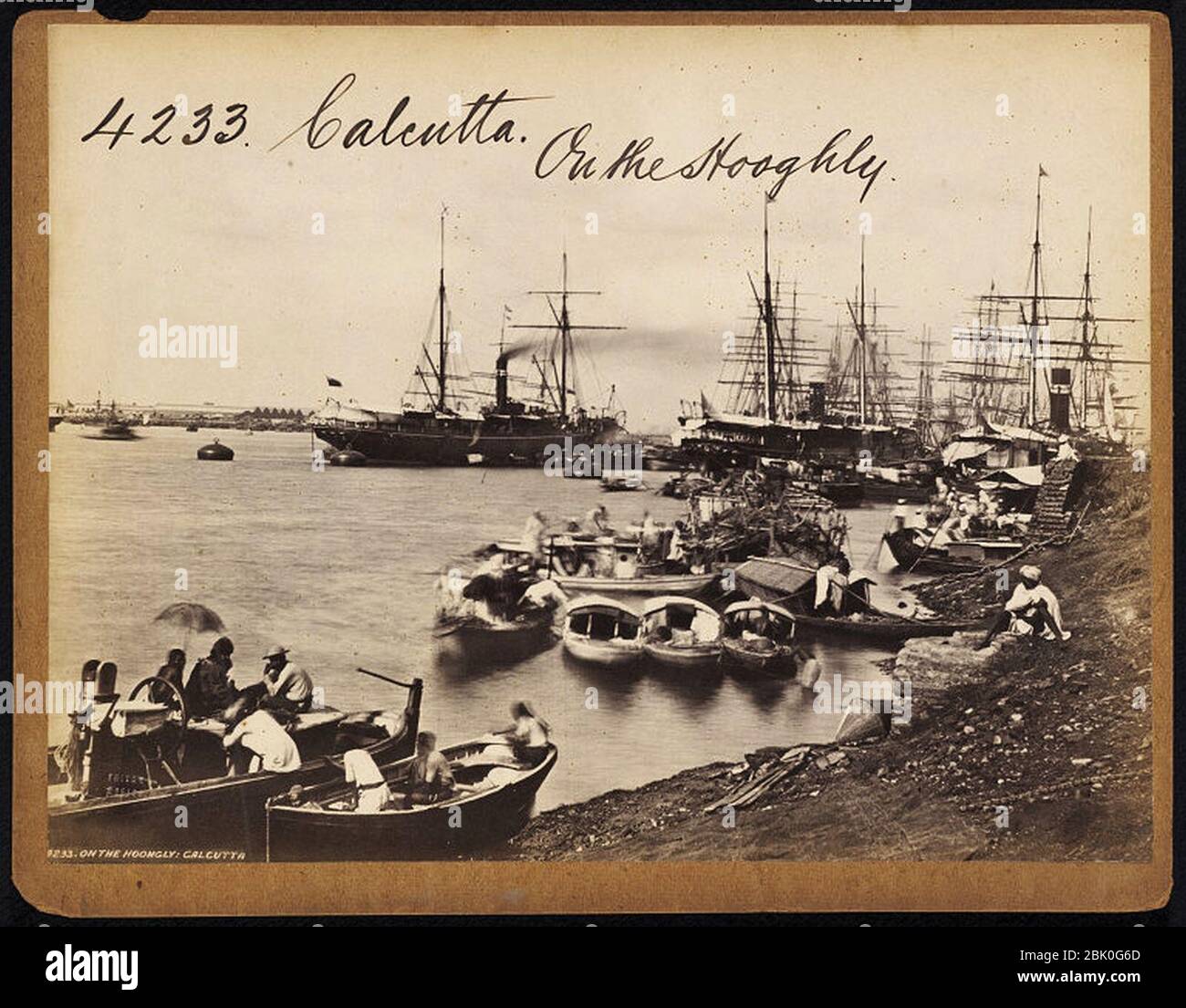 Hooghly River Calcutta by Francis Frith (1). Stock Photo