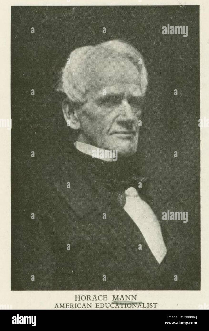 Horace Mann American Educationalist Stock Photo Alamy