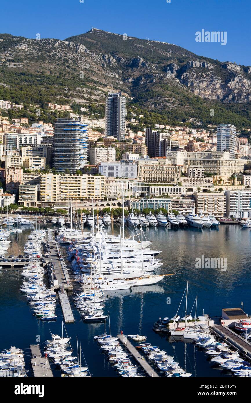 Port De Monaco Viewed Old Monaco Monte Carlo City Monaco Europe Stock Photo Alamy