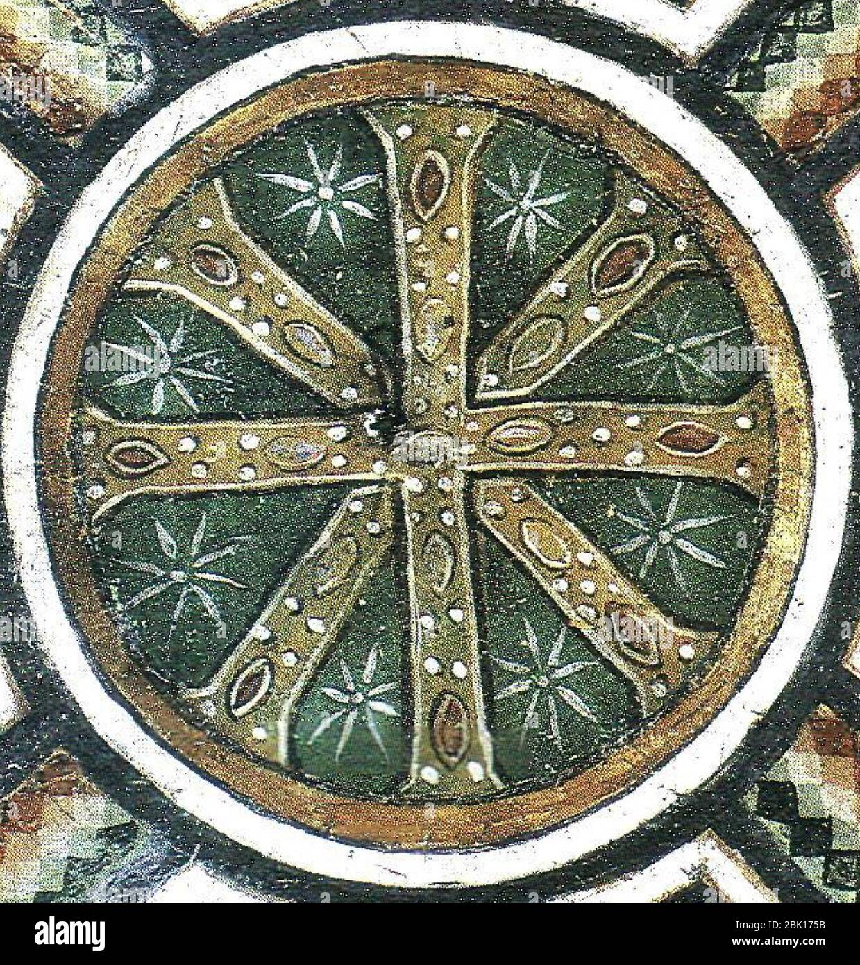 Hosios Loukas Crypt (west groin-vault) - cross Stock Photo - Alamy