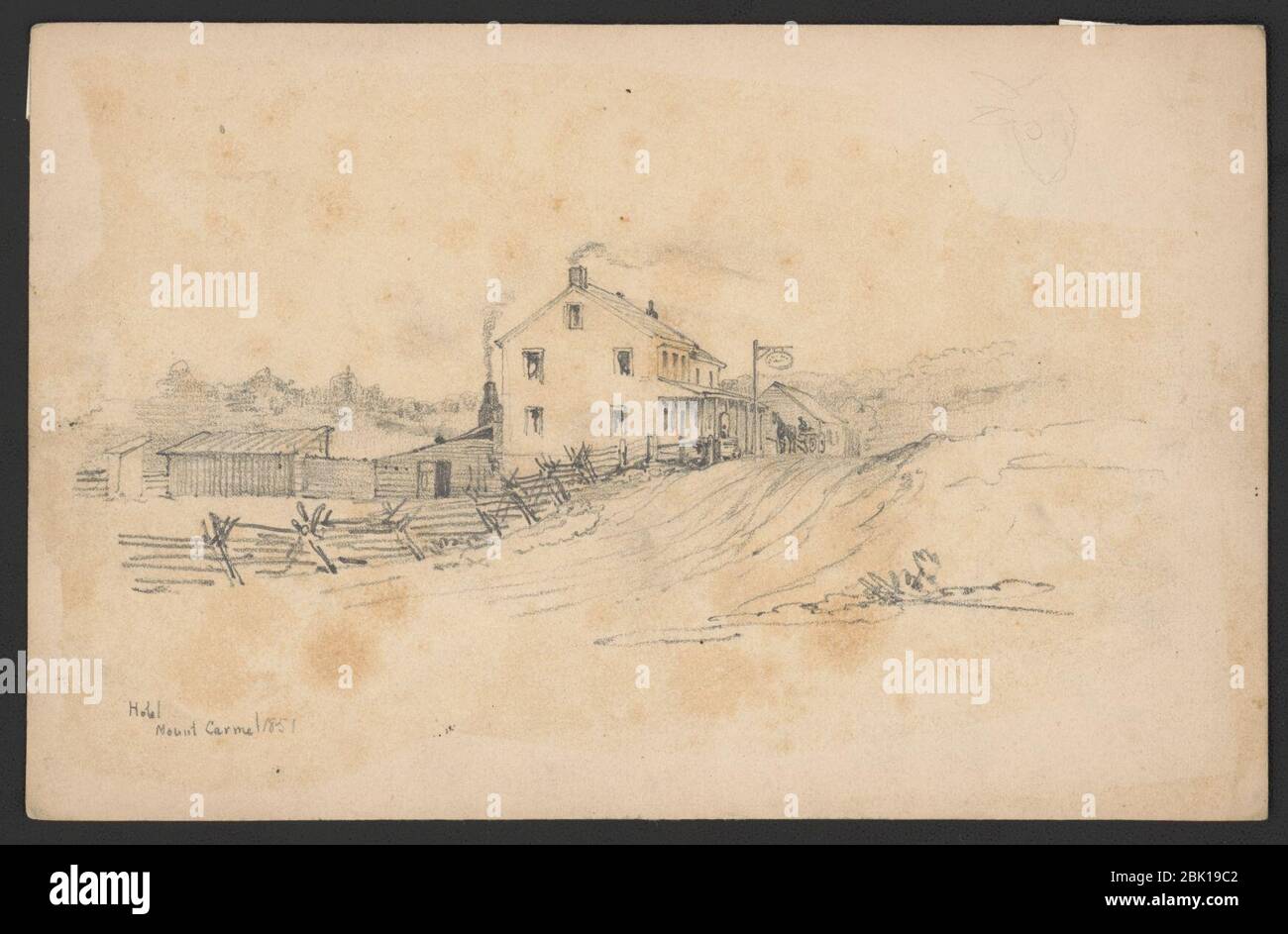 Hotel Mount Carmel 1851 Stock Photo Alamy