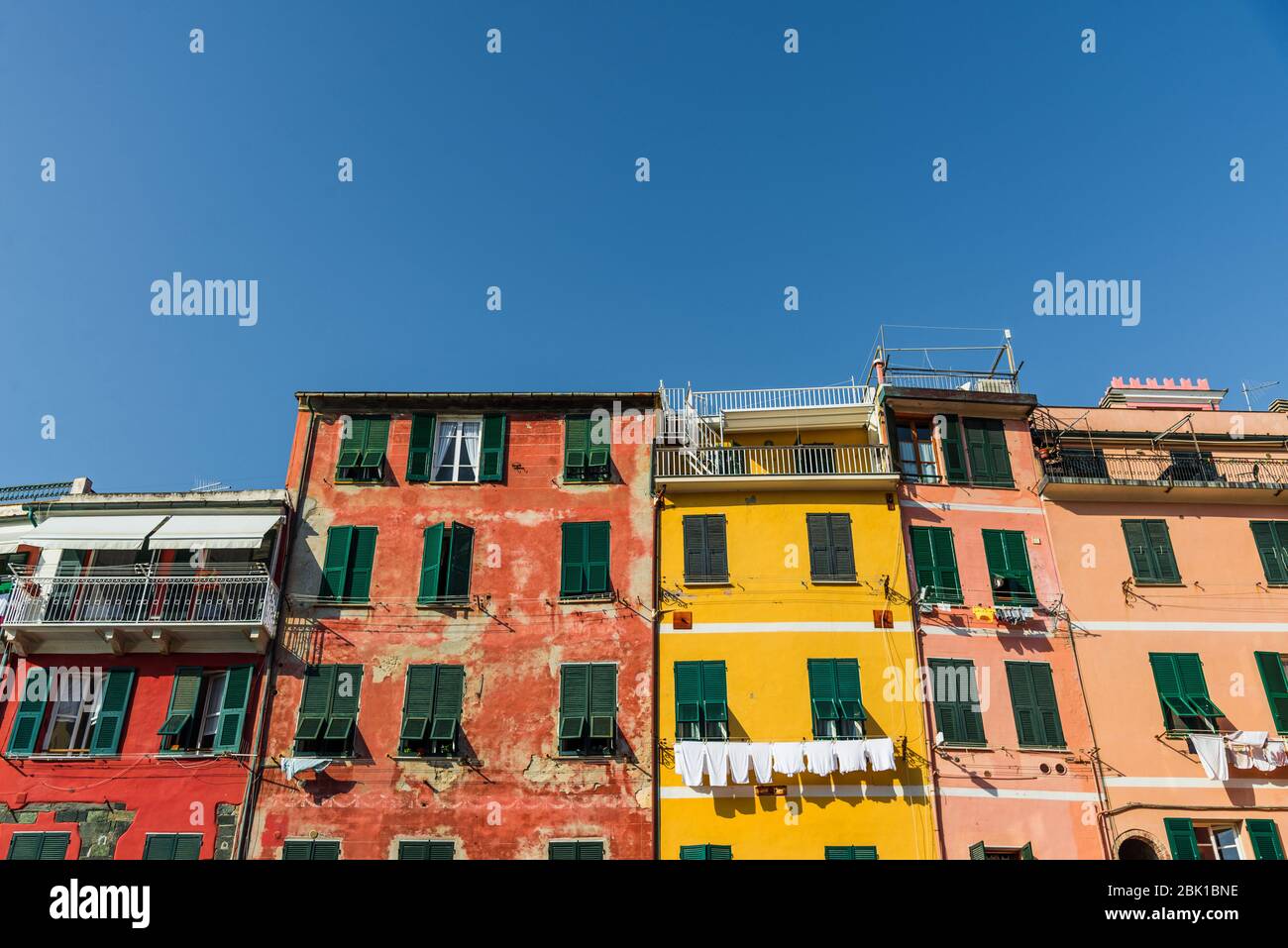 Colorful ancient Italian architecture houses in Vernazza village ...