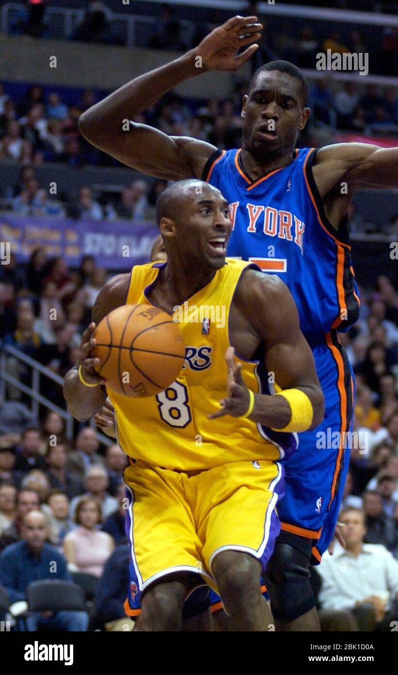 Los Angeles, United States. 09th Dec, 2003. Los Angeles Lakers guard Kobe  Bryant (8) had 21 points and nine assists during a 98-90 victory over the  New York Knicks in an NBA