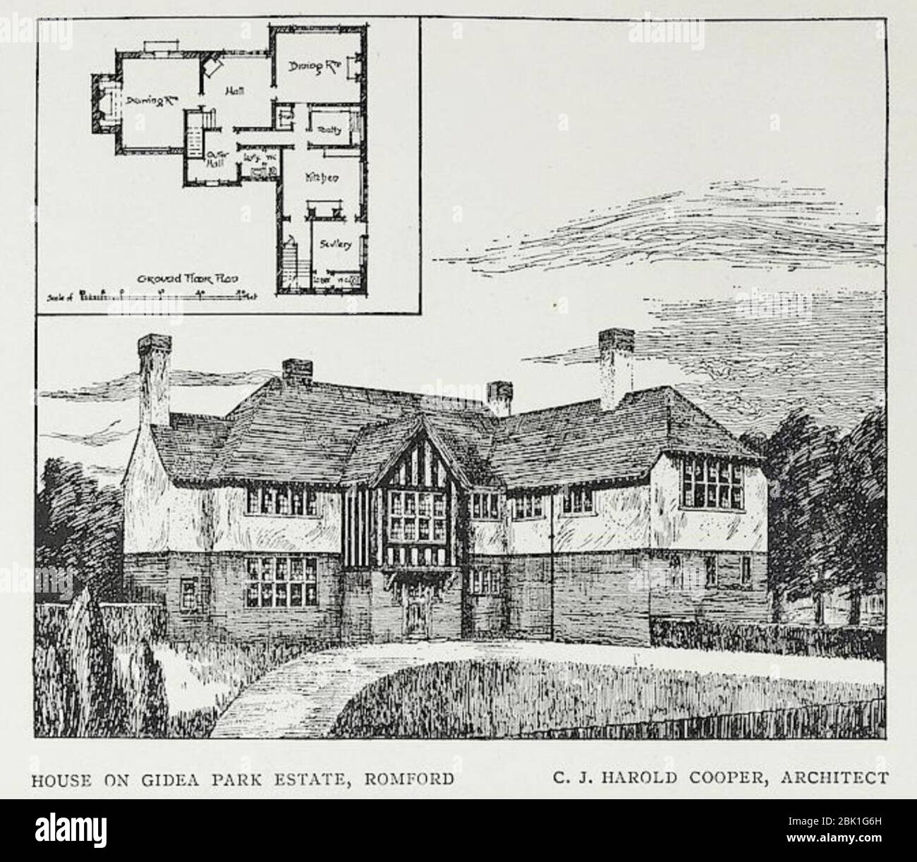 House on Gidea Park Estate, Romford Stock Photo Alamy