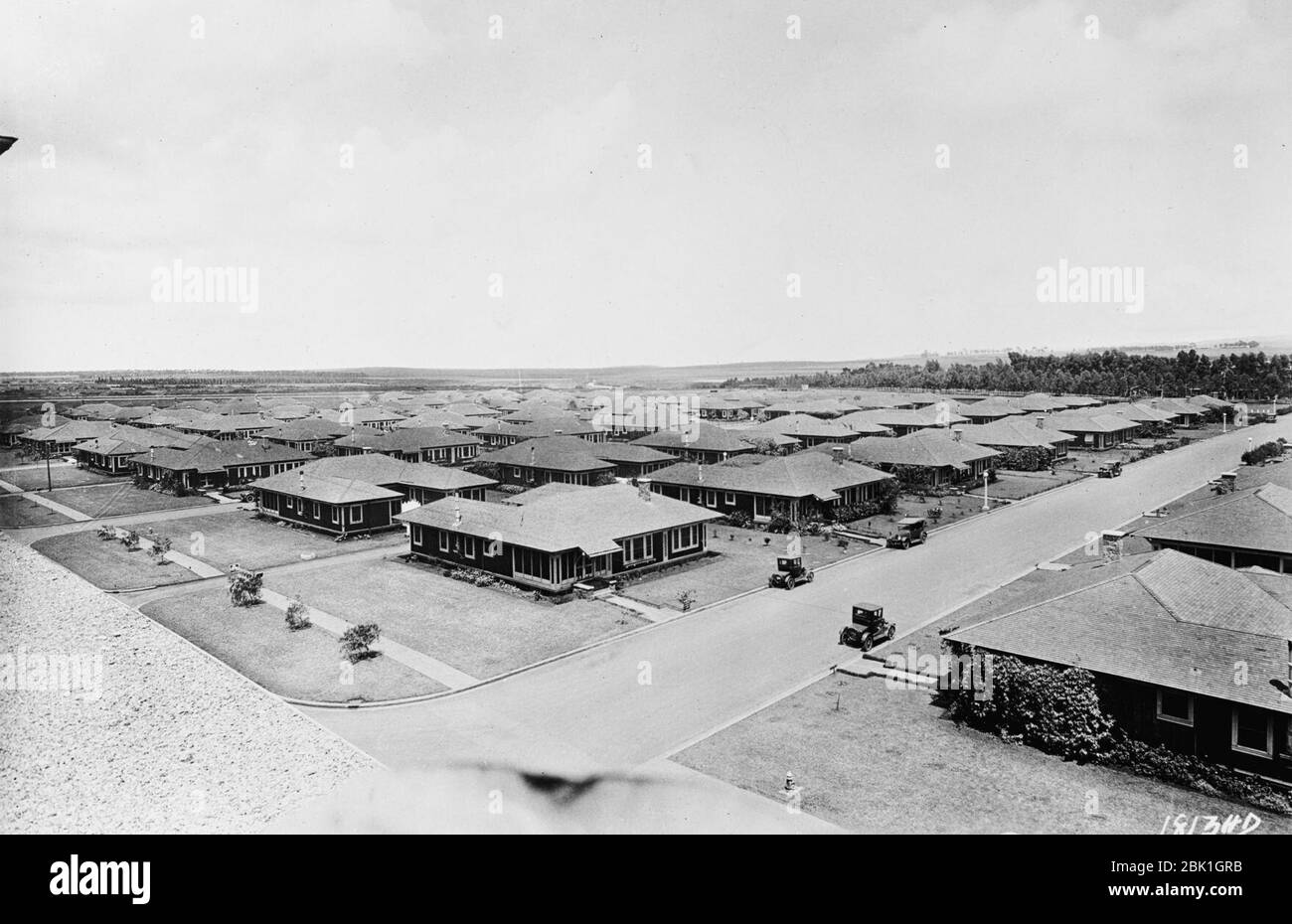 Housing at Schofield Barracks Hawaii 1925 Stock Photo Alamy