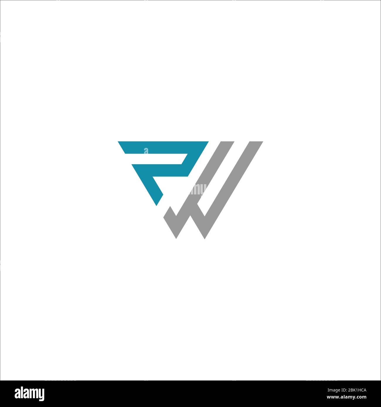 Initial letter wr logo or rw logo vector design template Stock Vector