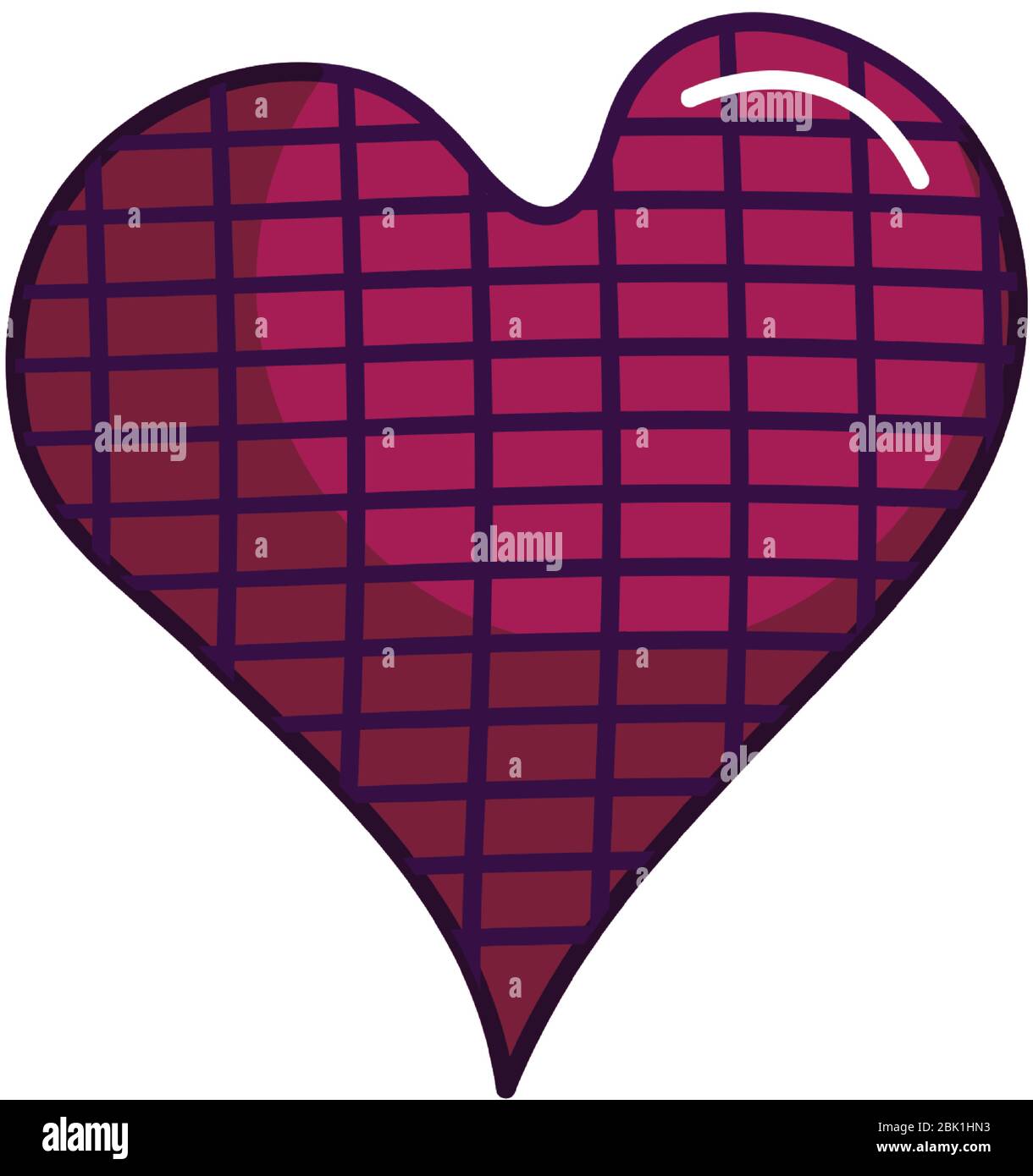 Rectangle Heart Wallpaper heart with rectangles design over white background, line color style ...