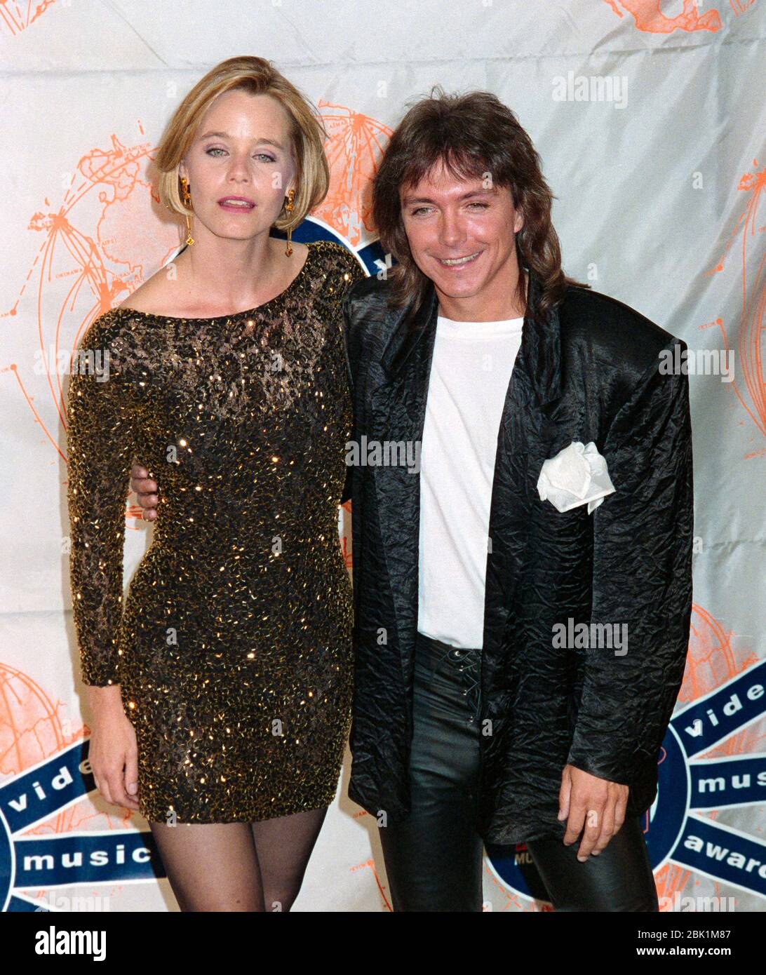 los angeles ca september 6 1990 singer actor david cassidy actress susan dey at the mtv video music awards at universal amphitheatre file photo c paul smith featureflash stock photo alamy