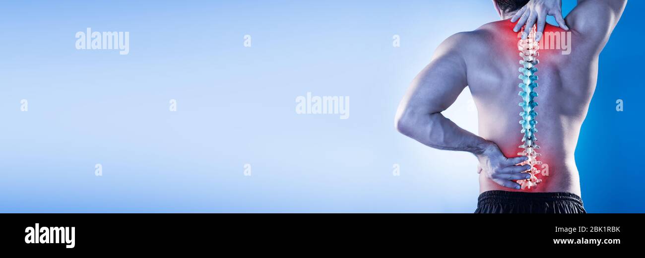 Man Low Back Pain From Osteoporosis And Osteoarthritis Stock Photo Alamy