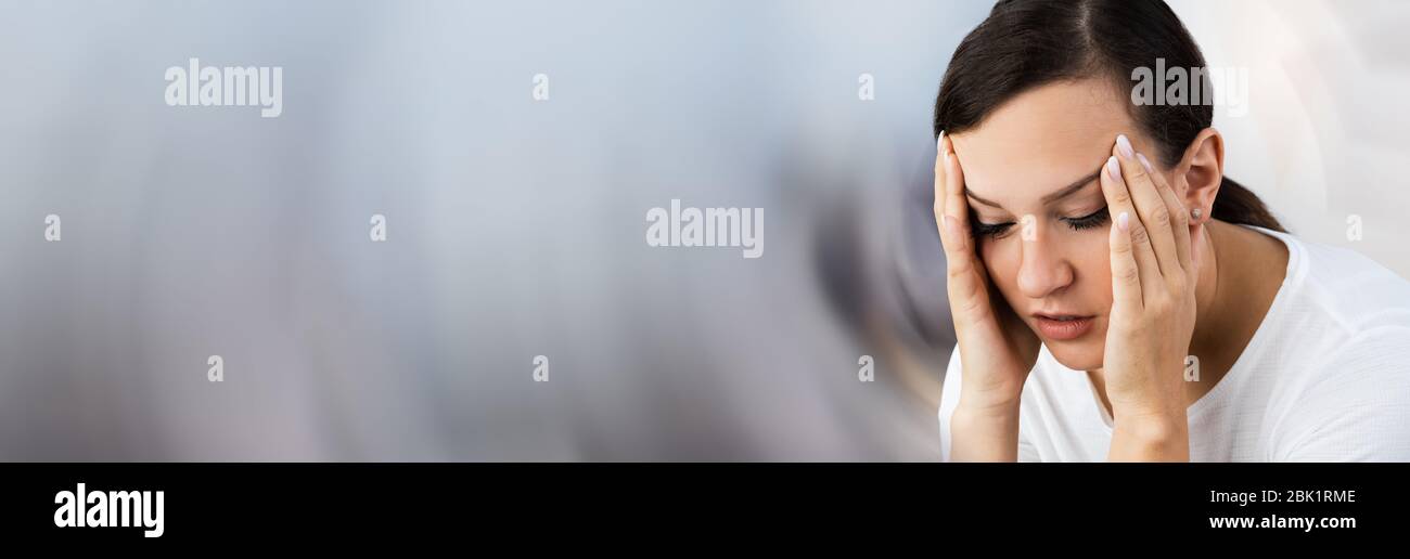 Patient With Dizziness And Headache. Hearing Illness And Infection Stock Photo Alamy
