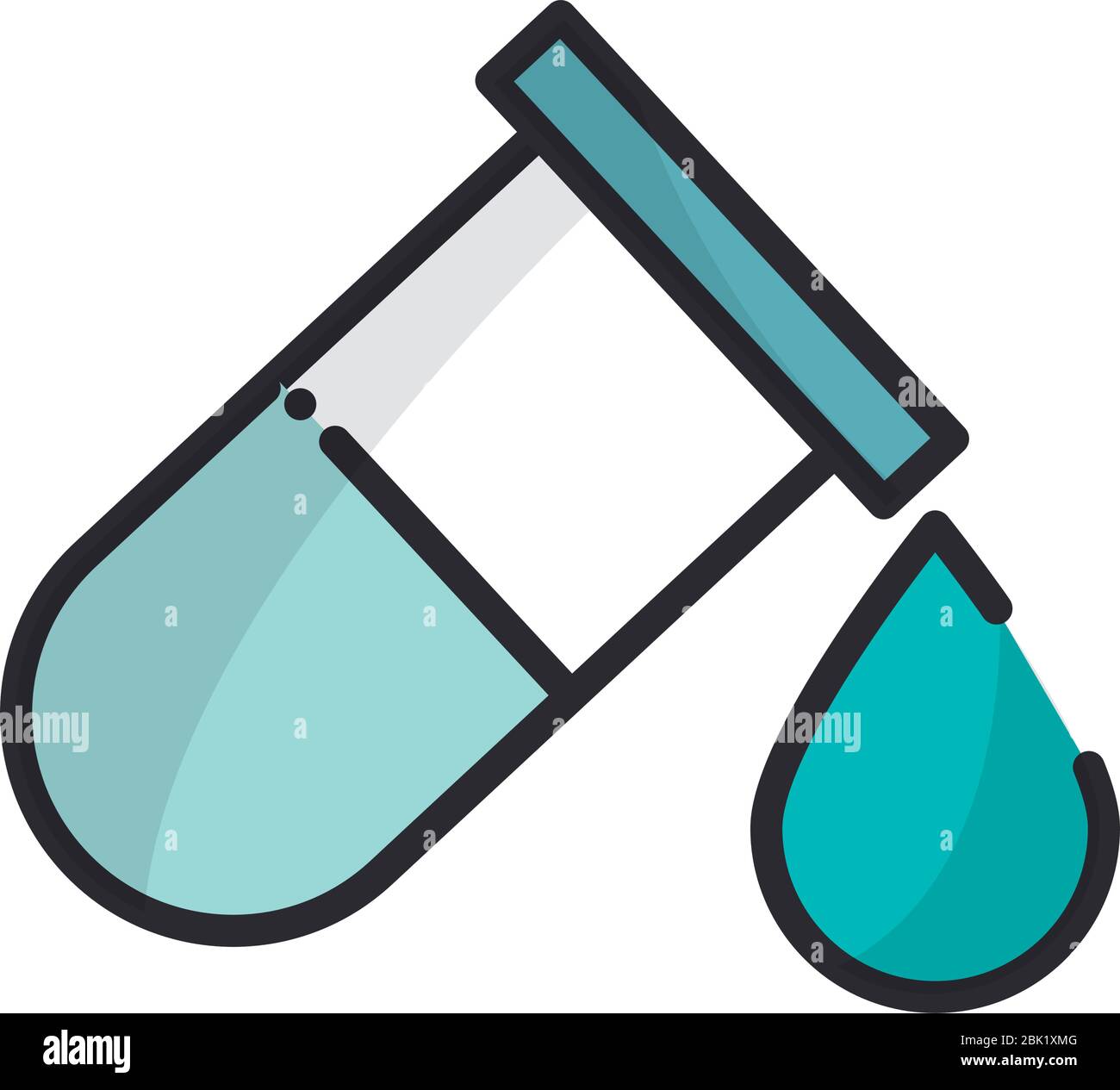 test tube sample drop health care equipment medical vector illustration ...