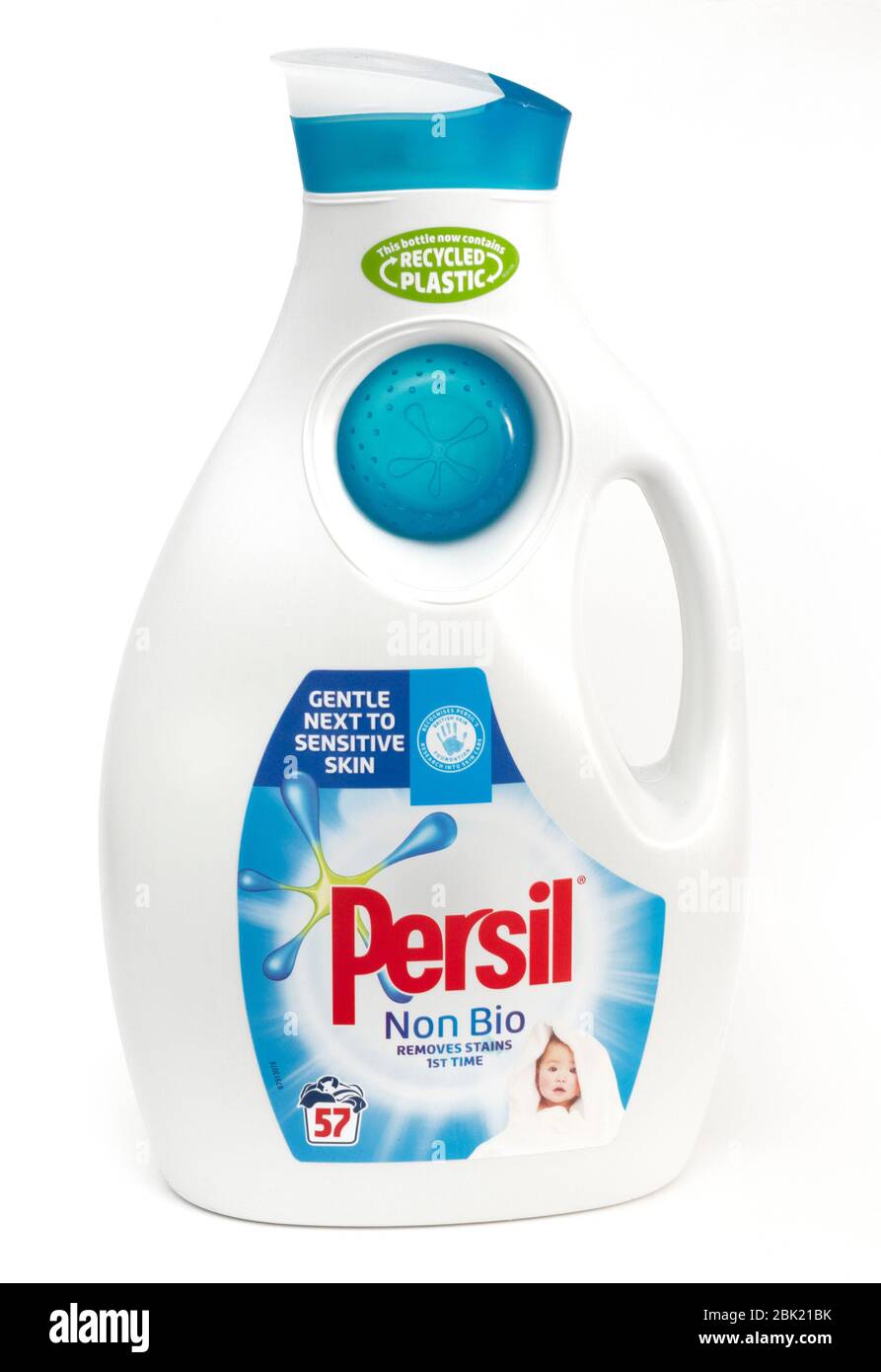 Persil non bio,wash liquid,recycled plastic bottle Stock Photo - Alamy